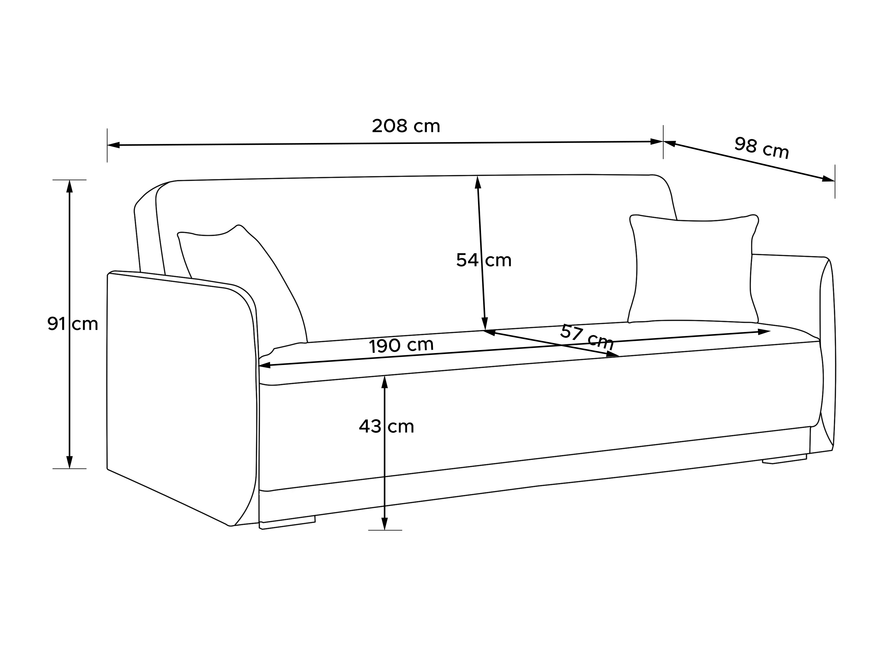 Kanapéágy Temecula 134 (Beri 7105)