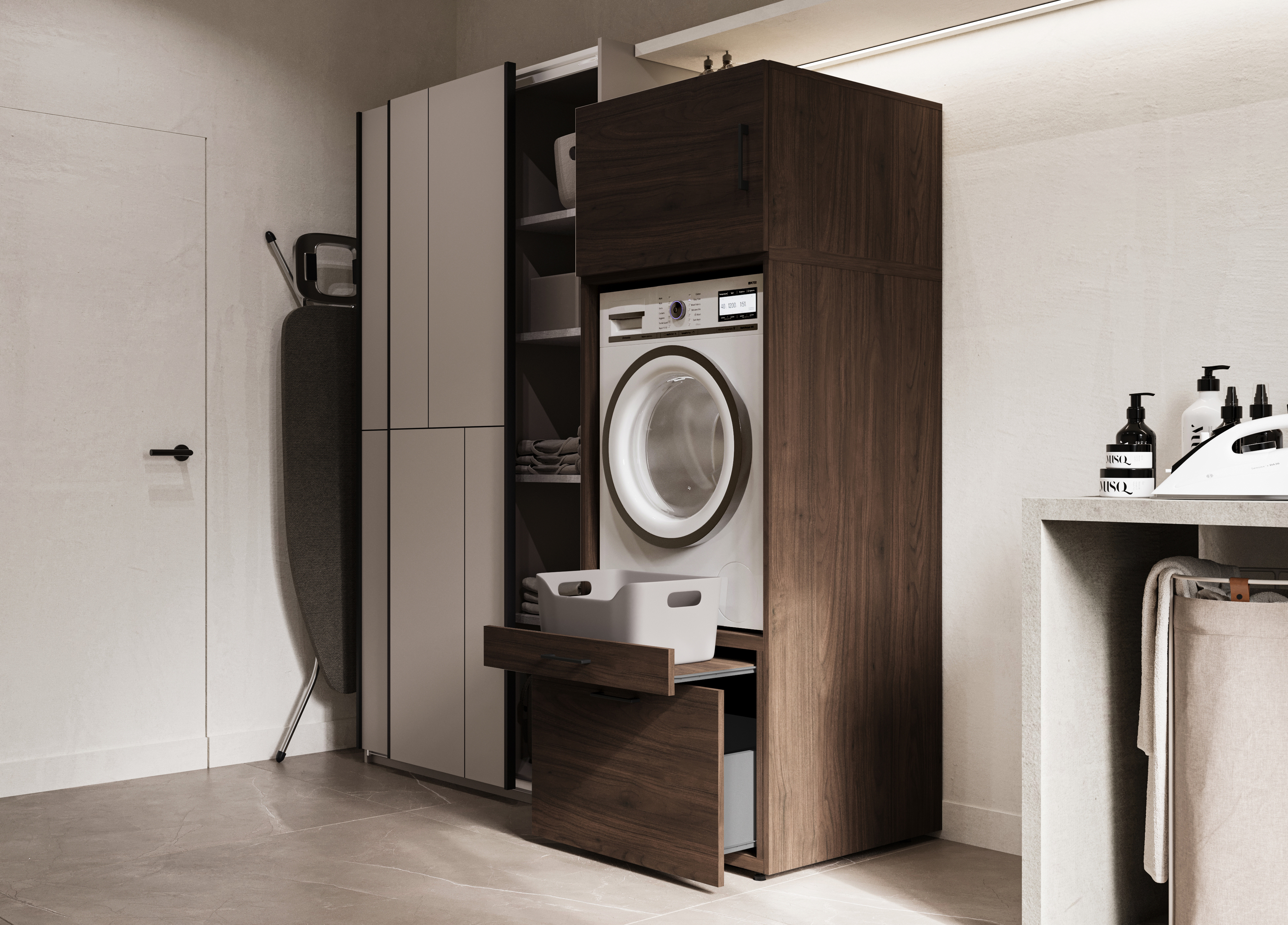 Fürdőszobai garnitúra Novdele 106 (Dió)