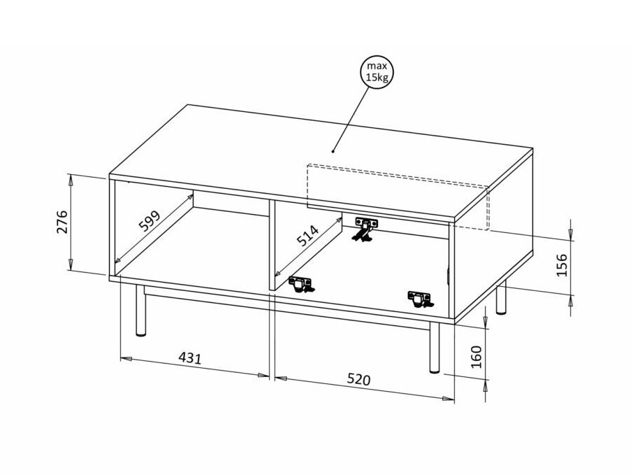 Dohányzóasztal Avimera 104