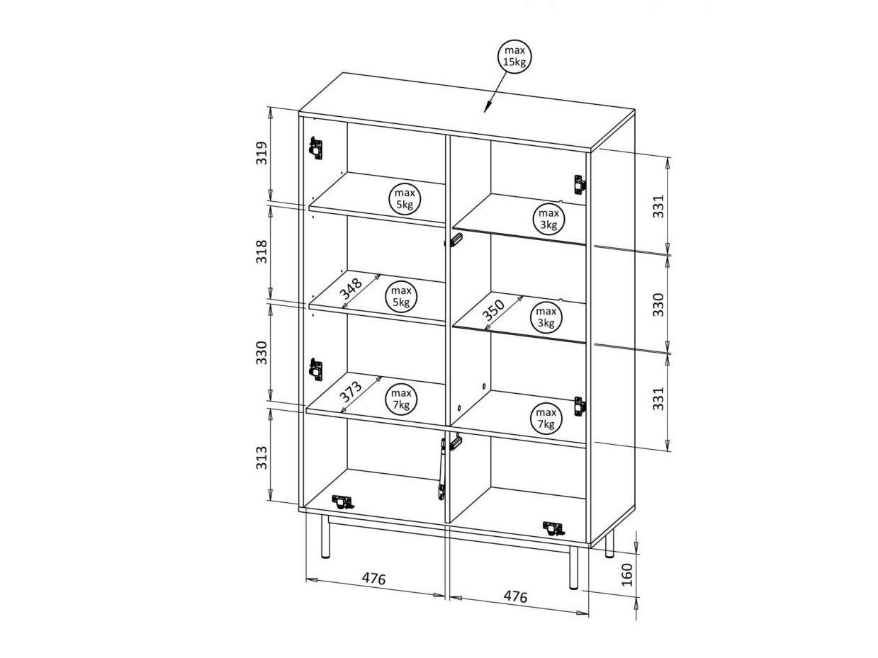 Könyvespolc Avimera 100