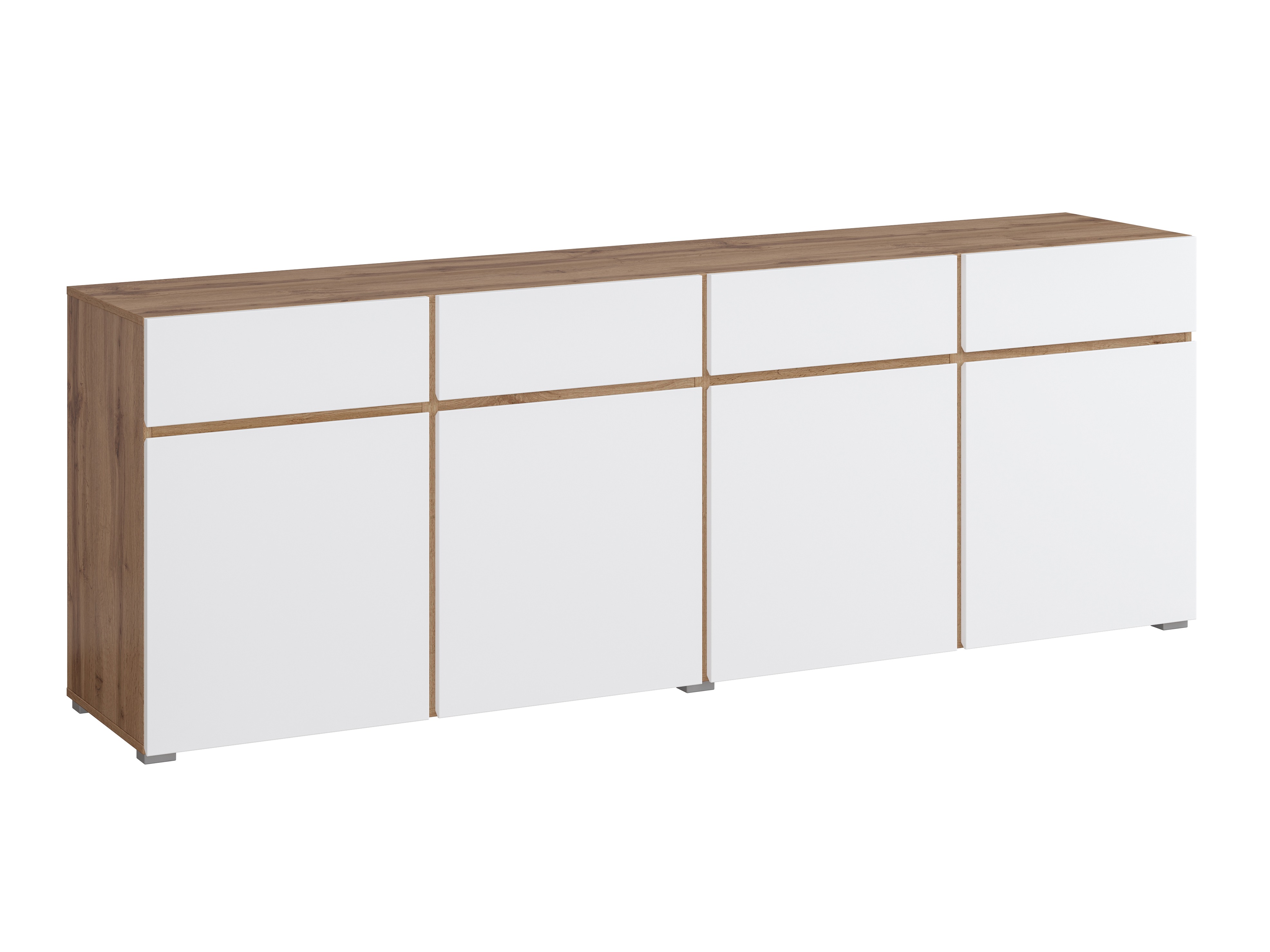 Komód Alfere 100 (Wotan tölgy + Fehér)