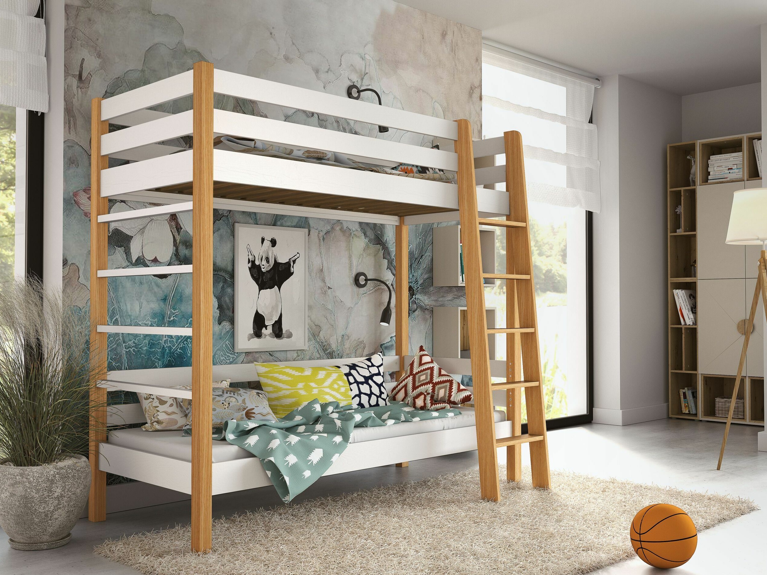 Emeletes ágy Ogden 174 (Fehér)