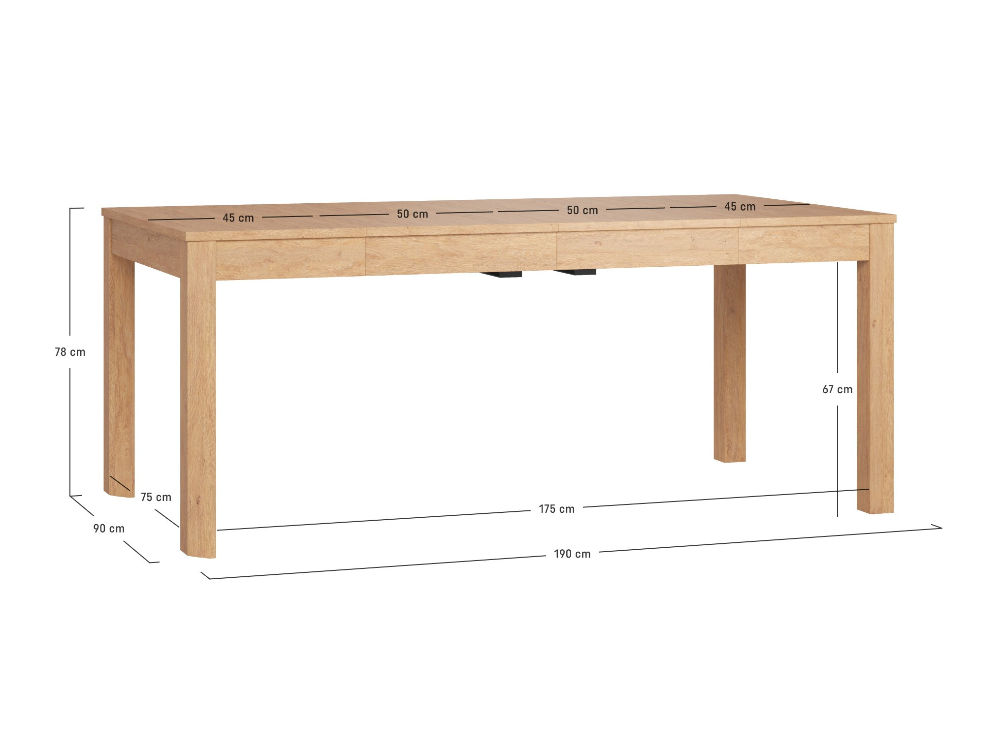 Asztal Sosero 108 (Tölgy)