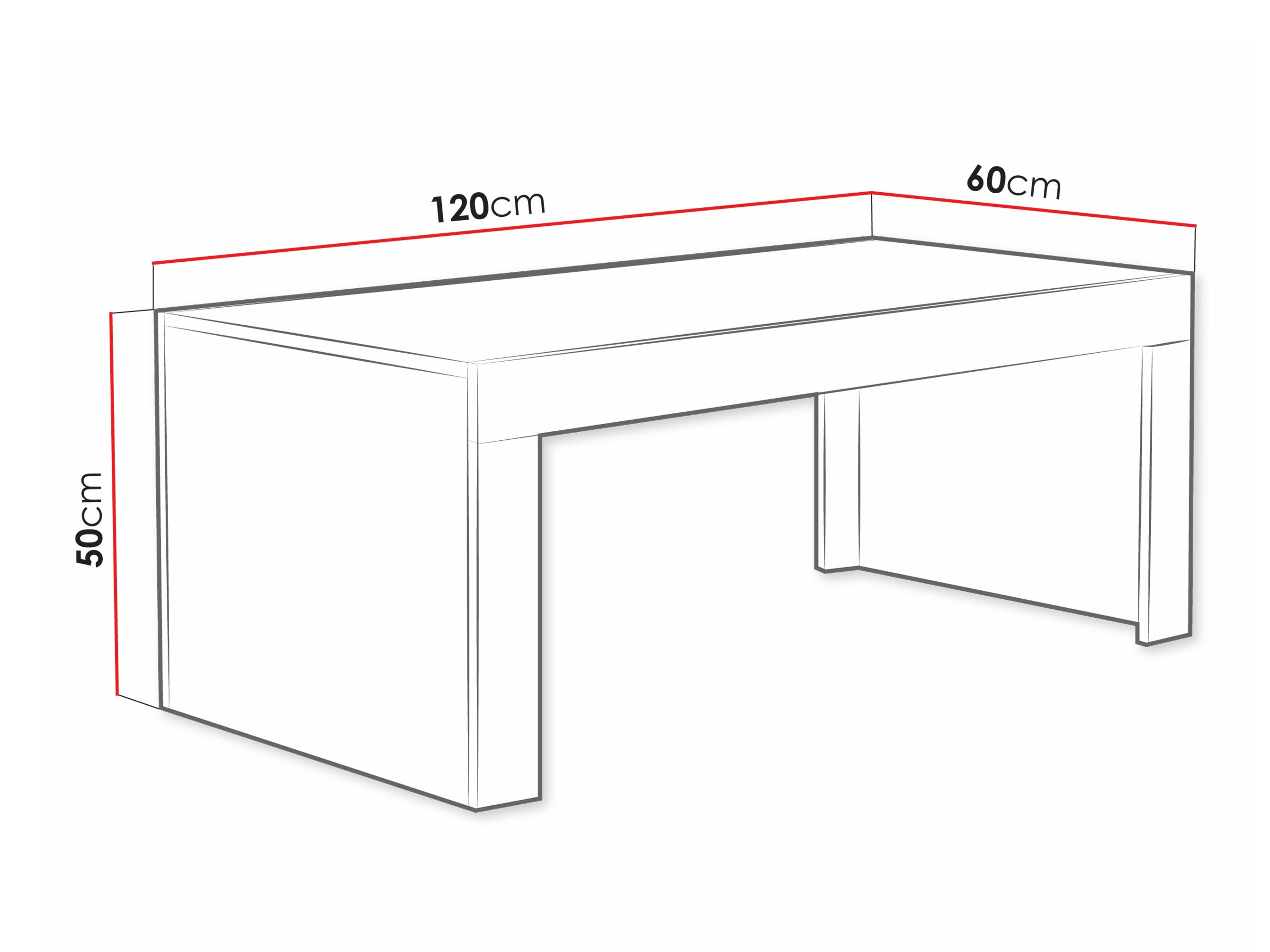 Dohányzóasztal Charlotte 107 (Fehér + Fényes fehér)