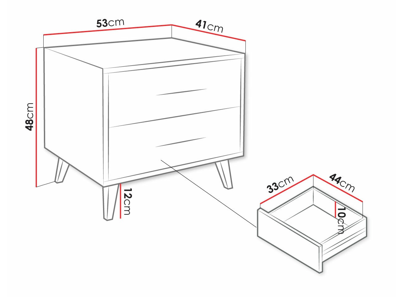 Éjjeliszekrény Lombala 101
