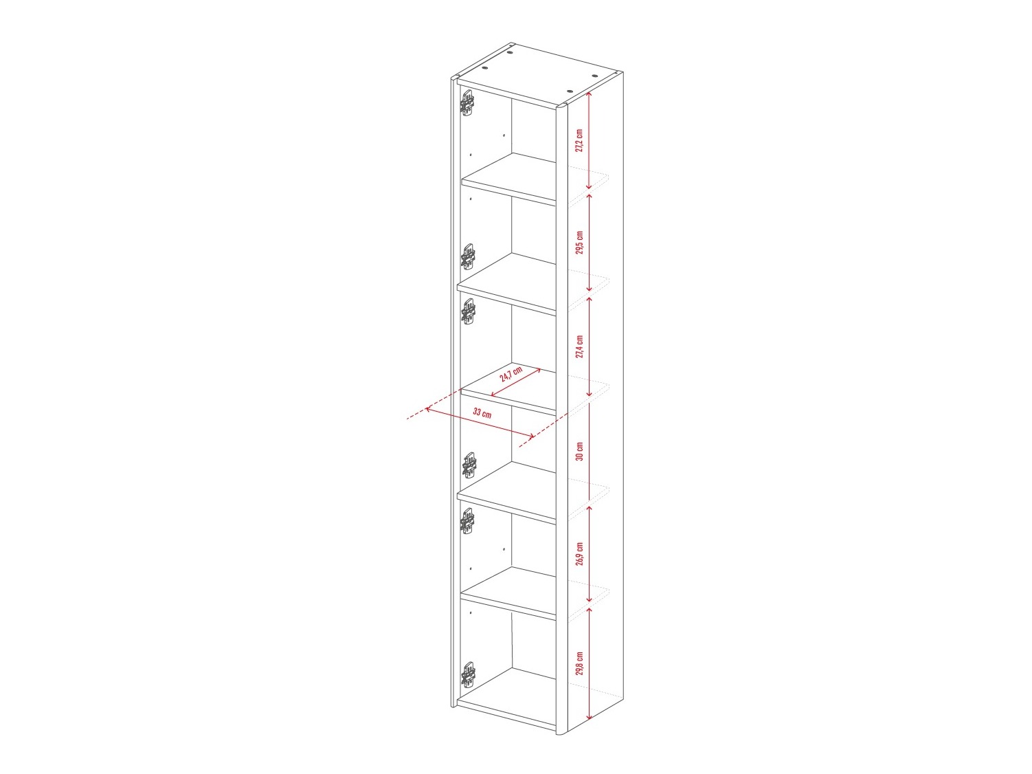 Fali polc Ruvruvi 105