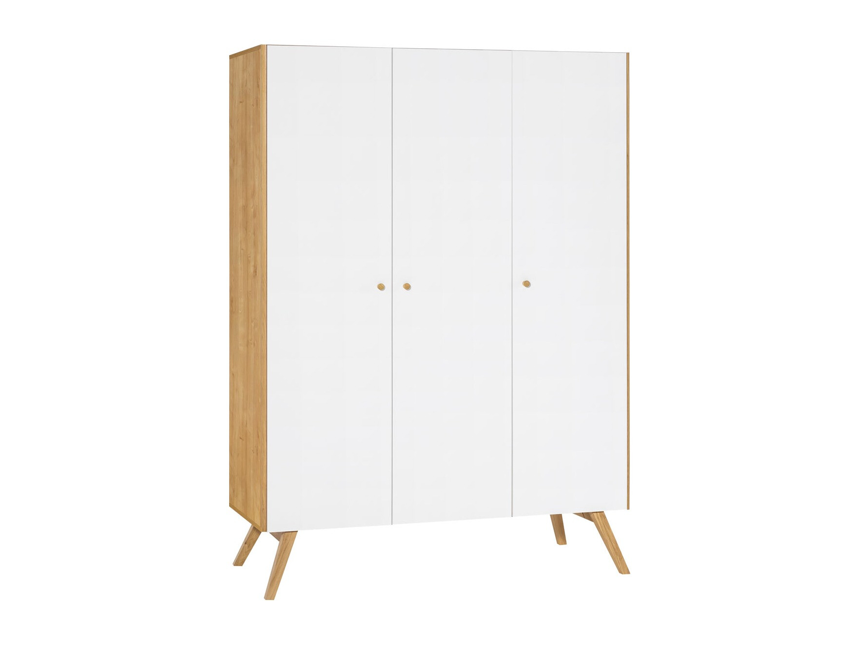 Gardróbszekrény Ruvruvi 102 (Fehér + Tölgy)