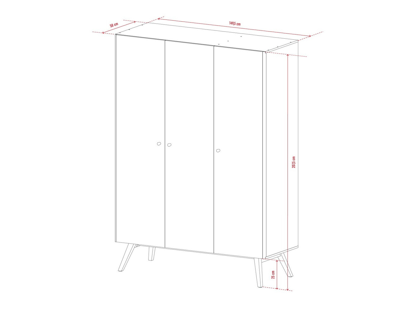 Gardróbszekrény Ruvruvi 102 (Fehér + Tölgy)