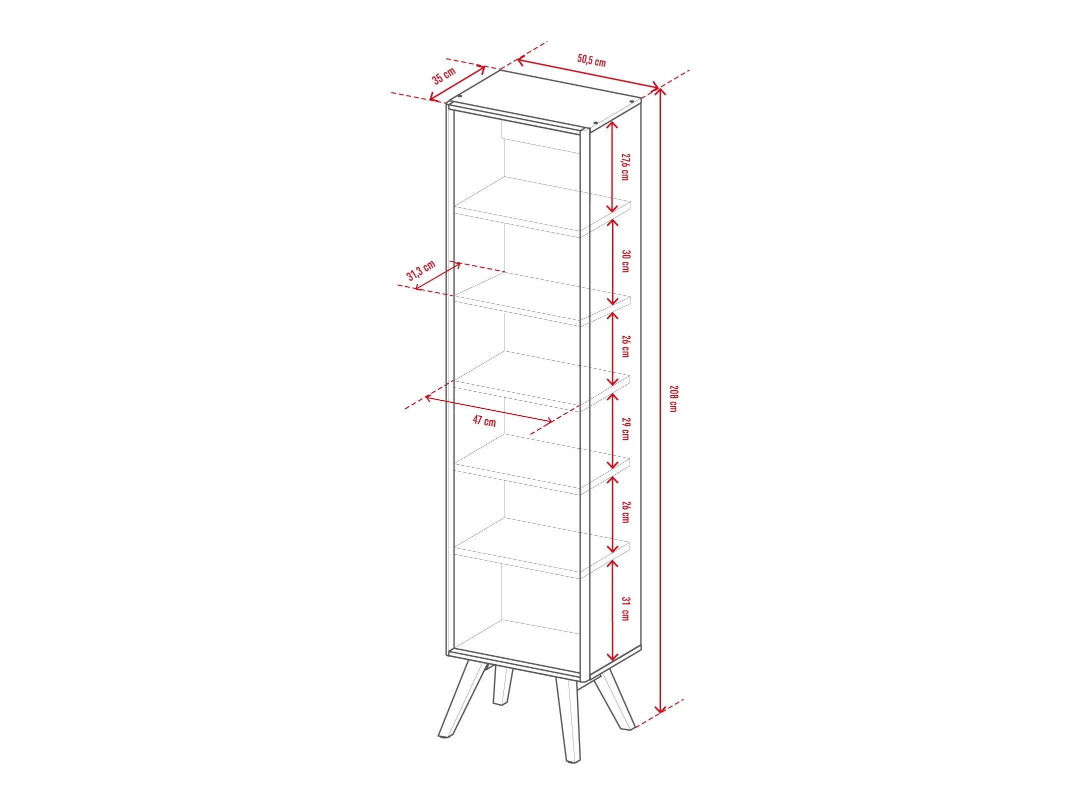 Könyvespolc Ruvruvi 103