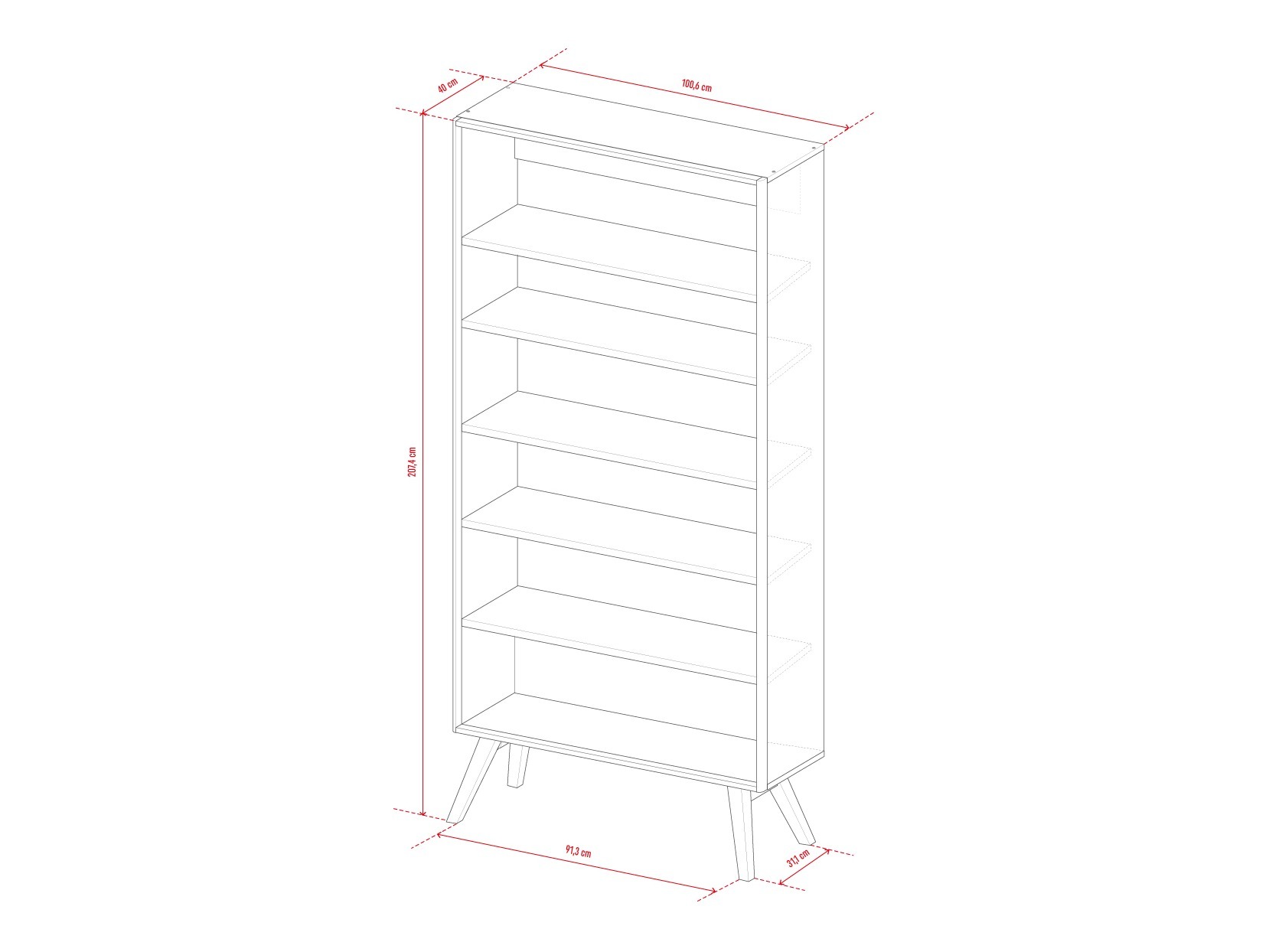 Könyvespolc Ruvruvi 104