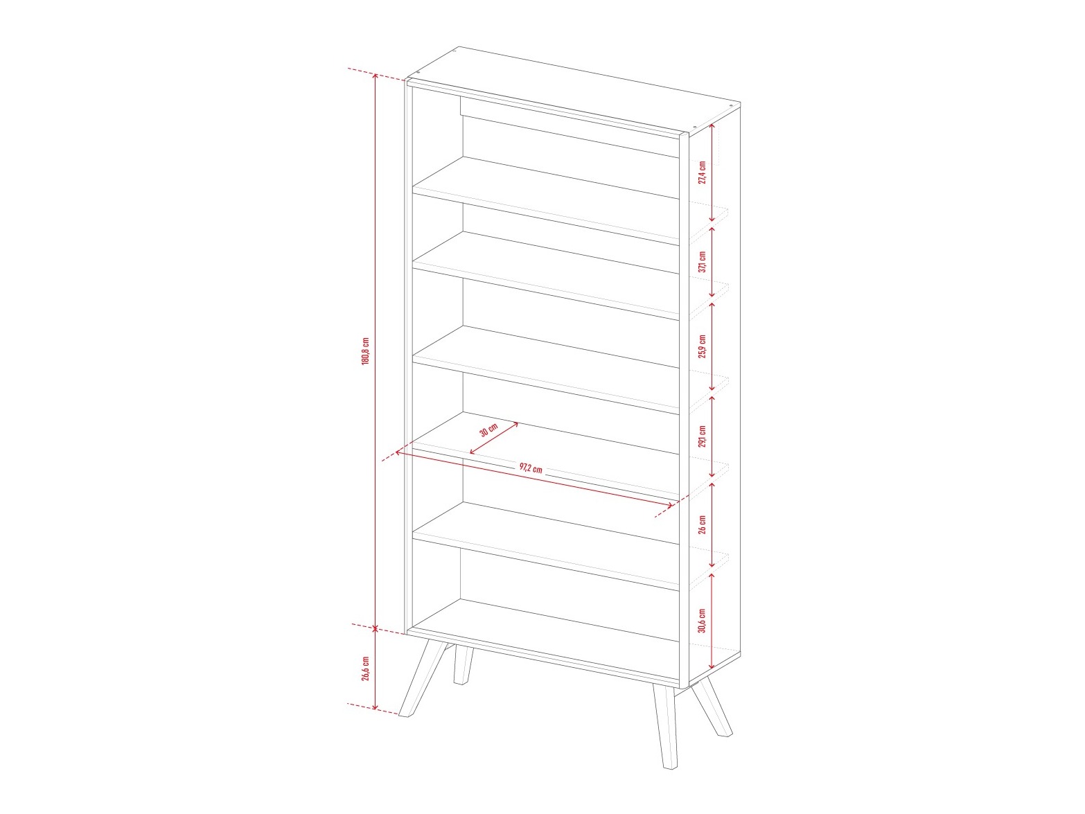 Könyvespolc Ruvruvi 104