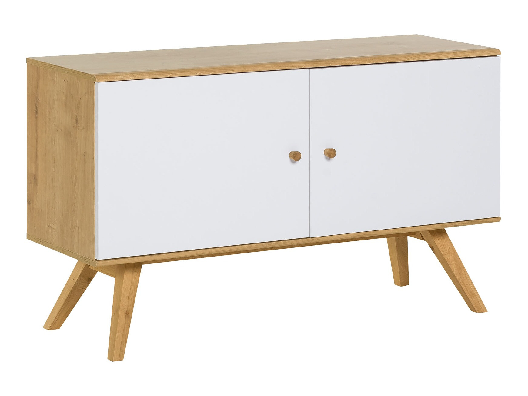 TV-állvány Ruvruvi 108 (Fehér + Tölgy)