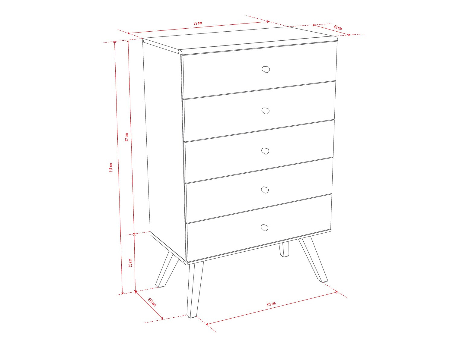Komód Ruvruvi 111 (Tölgy)