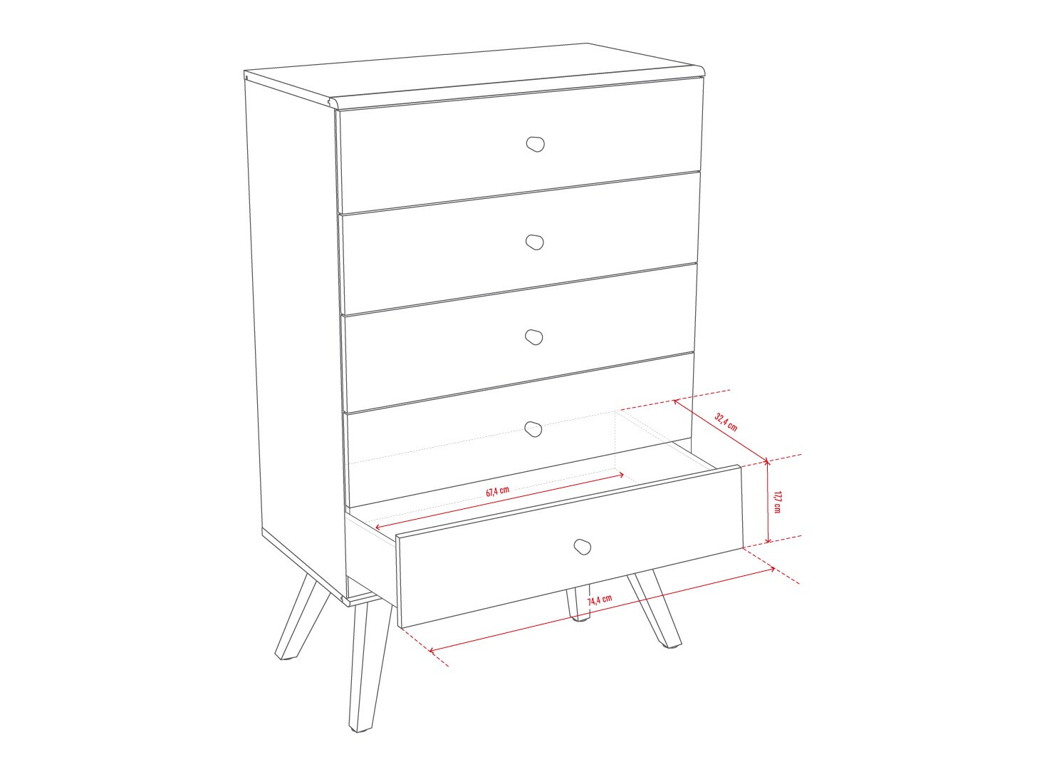 Komód Ruvruvi 111 (Tölgy)