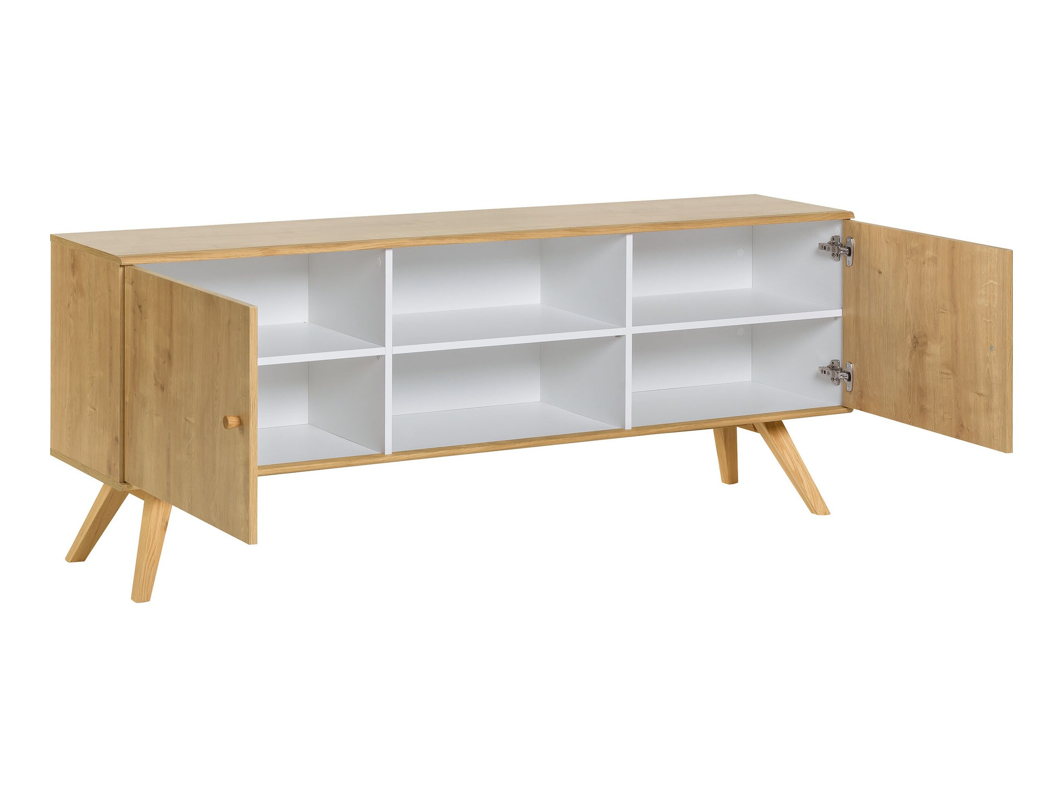 TV-állvány Ruvruvi 109 (Fehér + Tölgy)