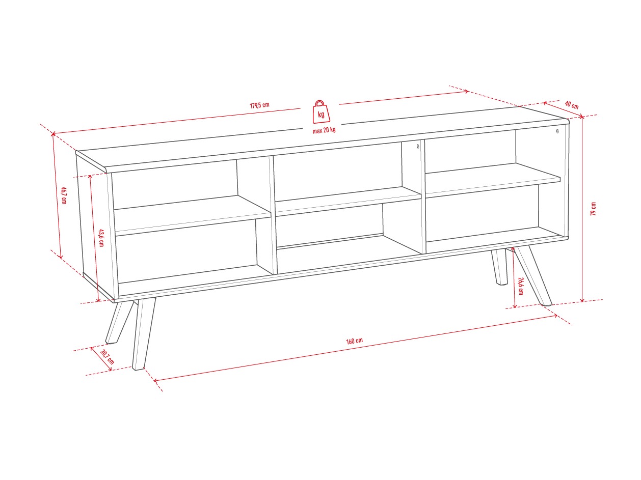 TV-állvány Ruvruvi 110