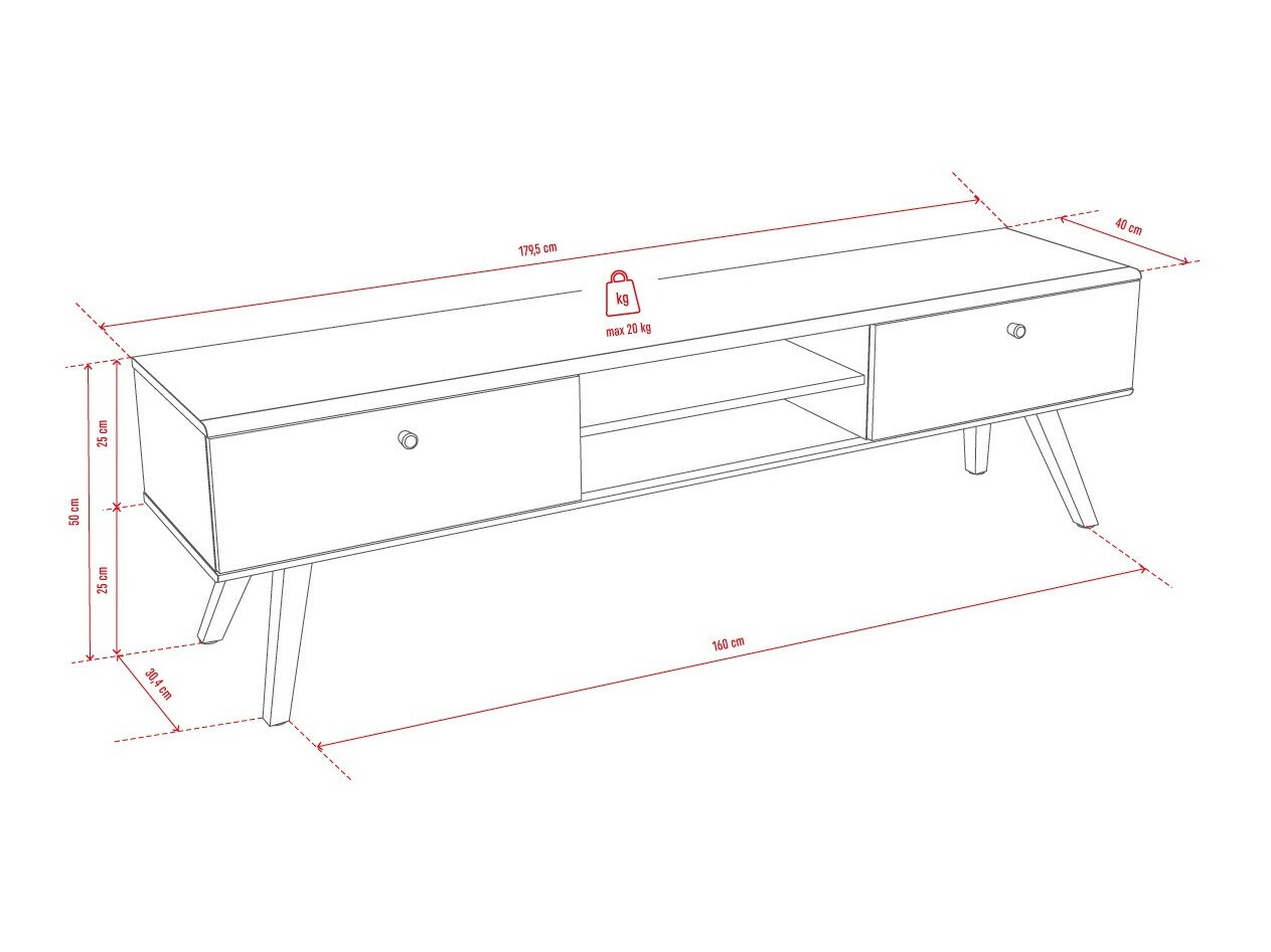 TV-állvány Ruvruvi 112 (Fehér + Tölgy)