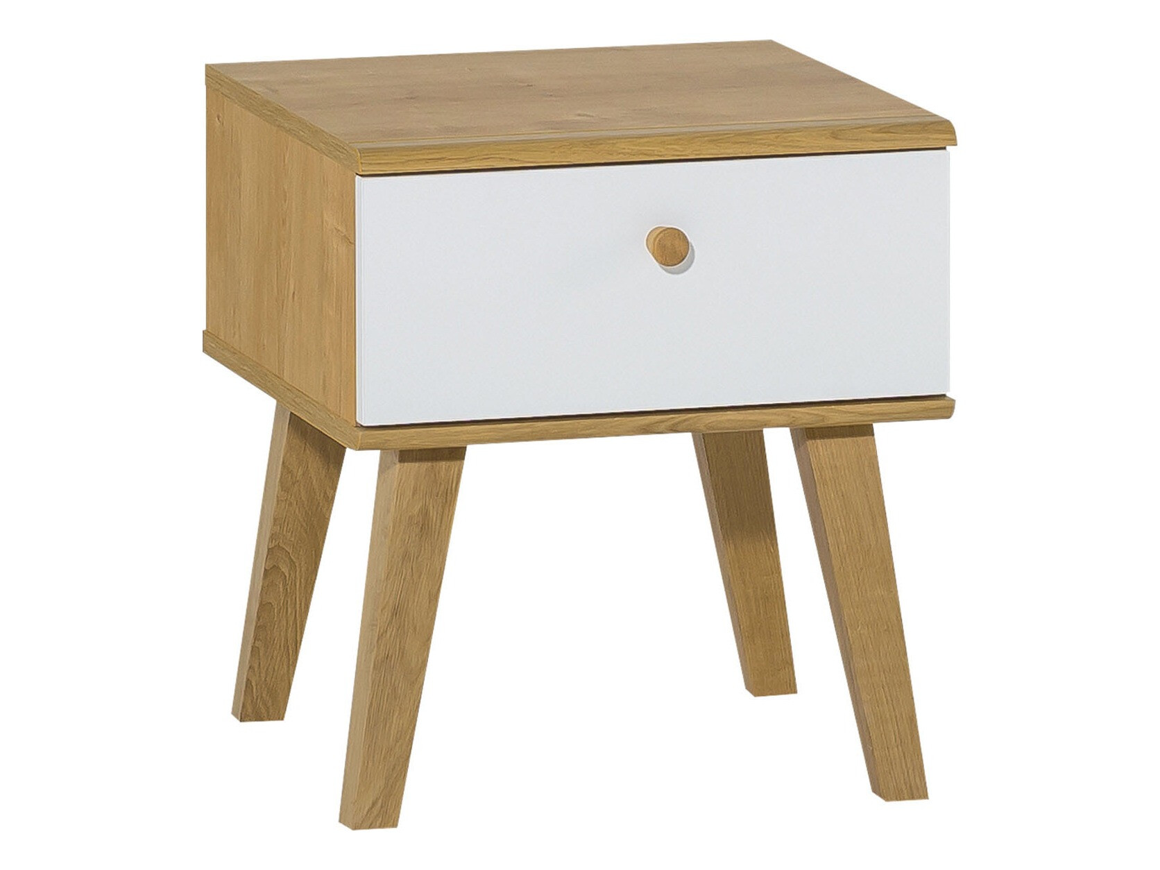 Éjjeliszekrény Ruvruvi 113 (Fehér + Tölgy)