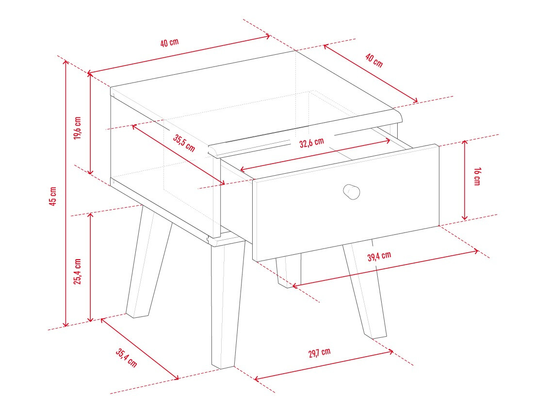 Éjjeliszekrény Ruvruvi 113 (Tölgy)