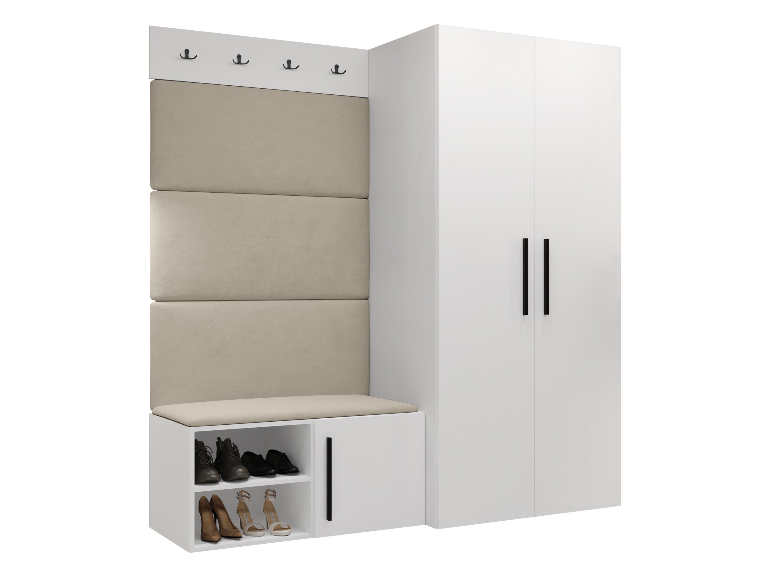 Előszoba garnitúra Nitos I (Fehér)