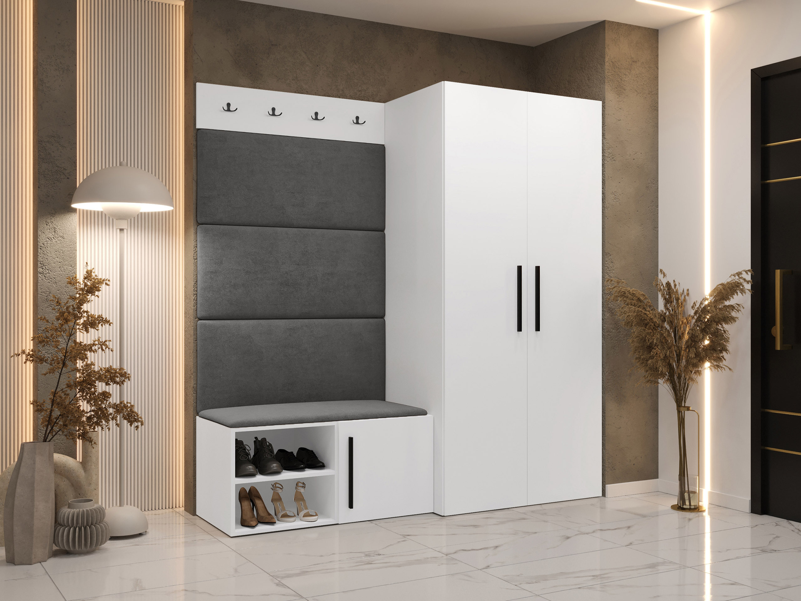 Előszoba garnitúra Nitos I (Fehér)