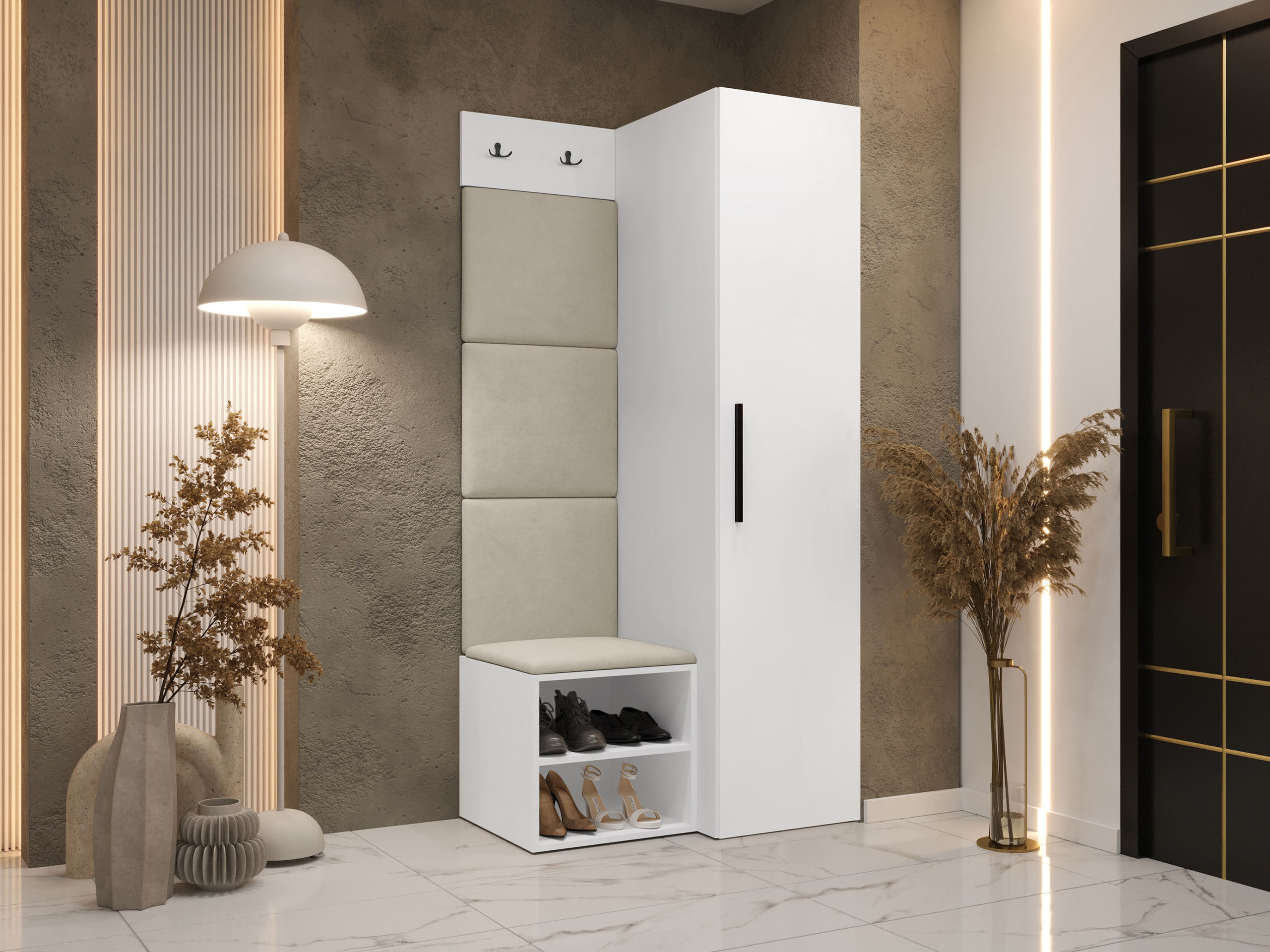 Előszoba garnitúra Nitos III (Fehér)