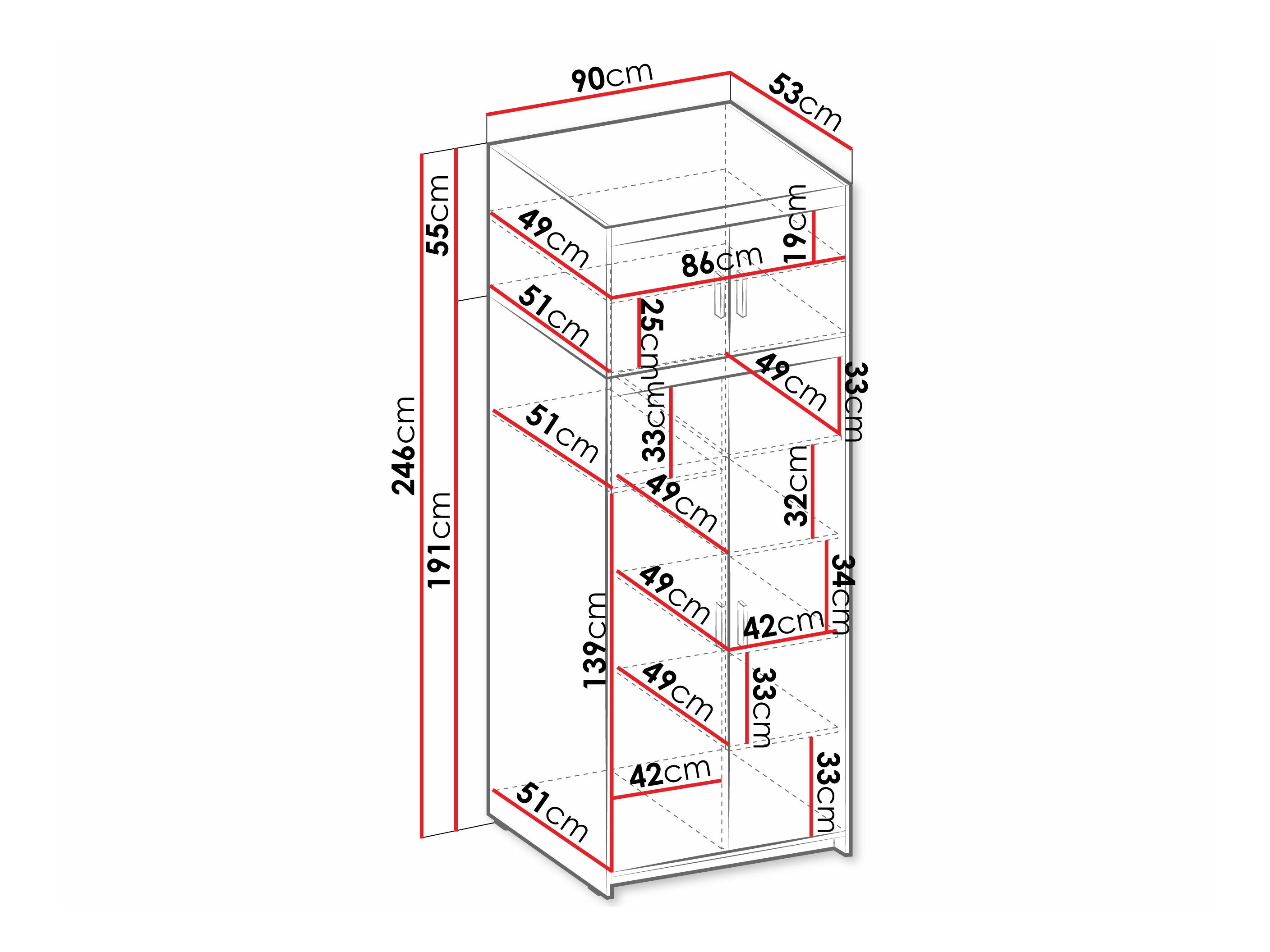 Gardróbszekrény Novduni 103 (Sonoma tölgy)