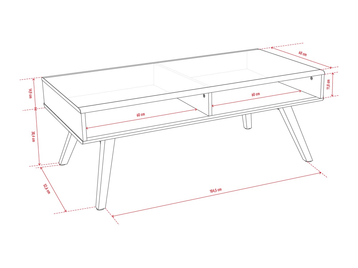 Dohányzóasztal Ruvruvi 114