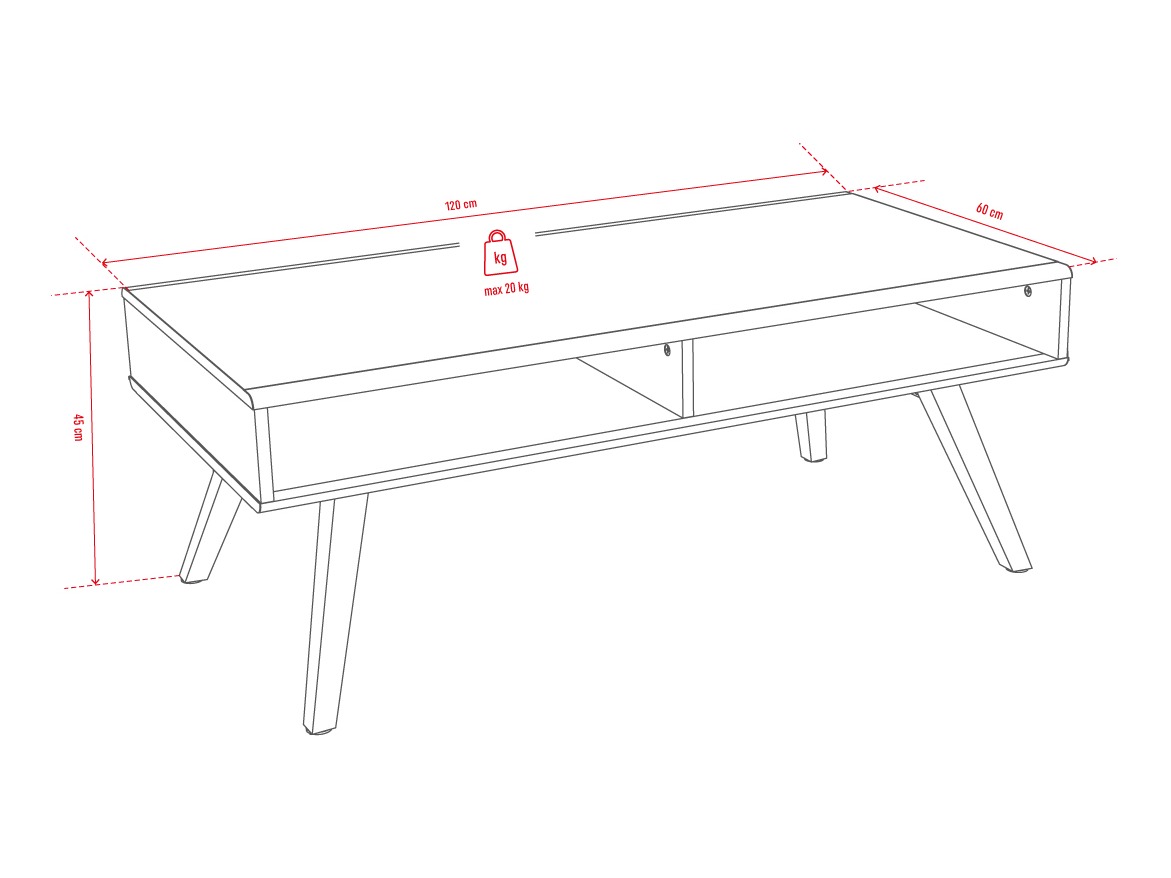 Dohányzóasztal Ruvruvi 114