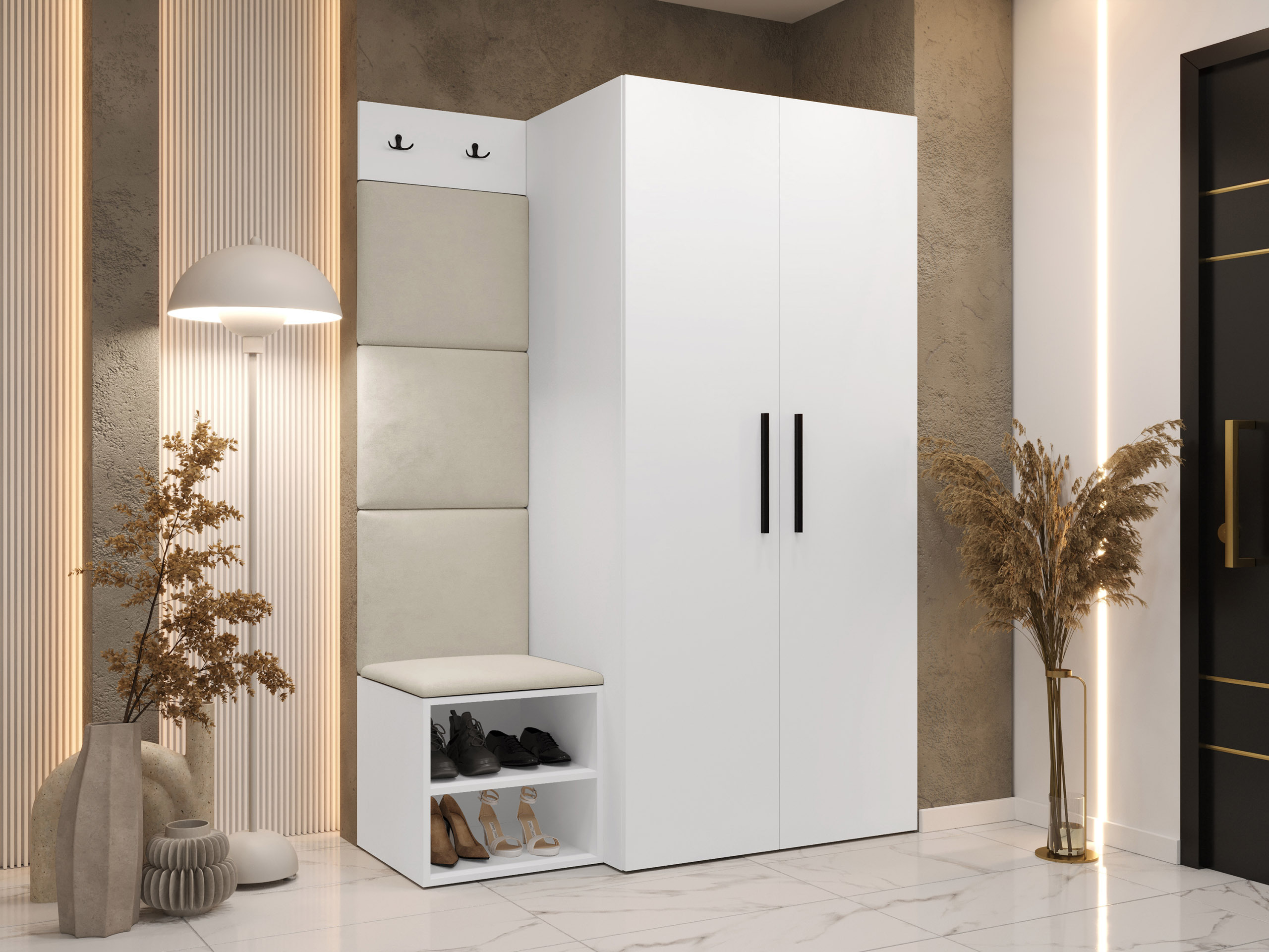 Előszoba garnitúra Nitos IV (Fehér)