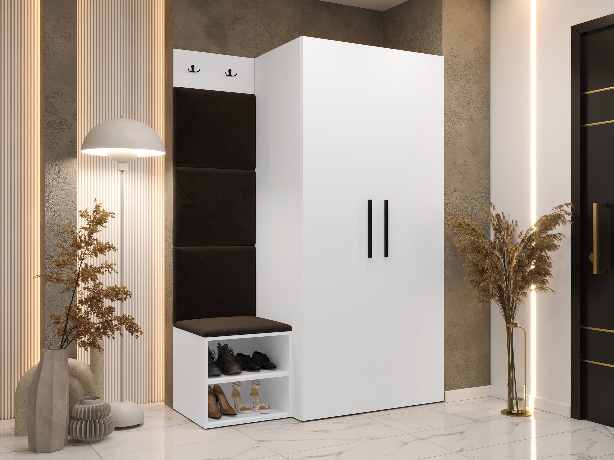 Előszoba garnitúra Nitos IV (Fehér)