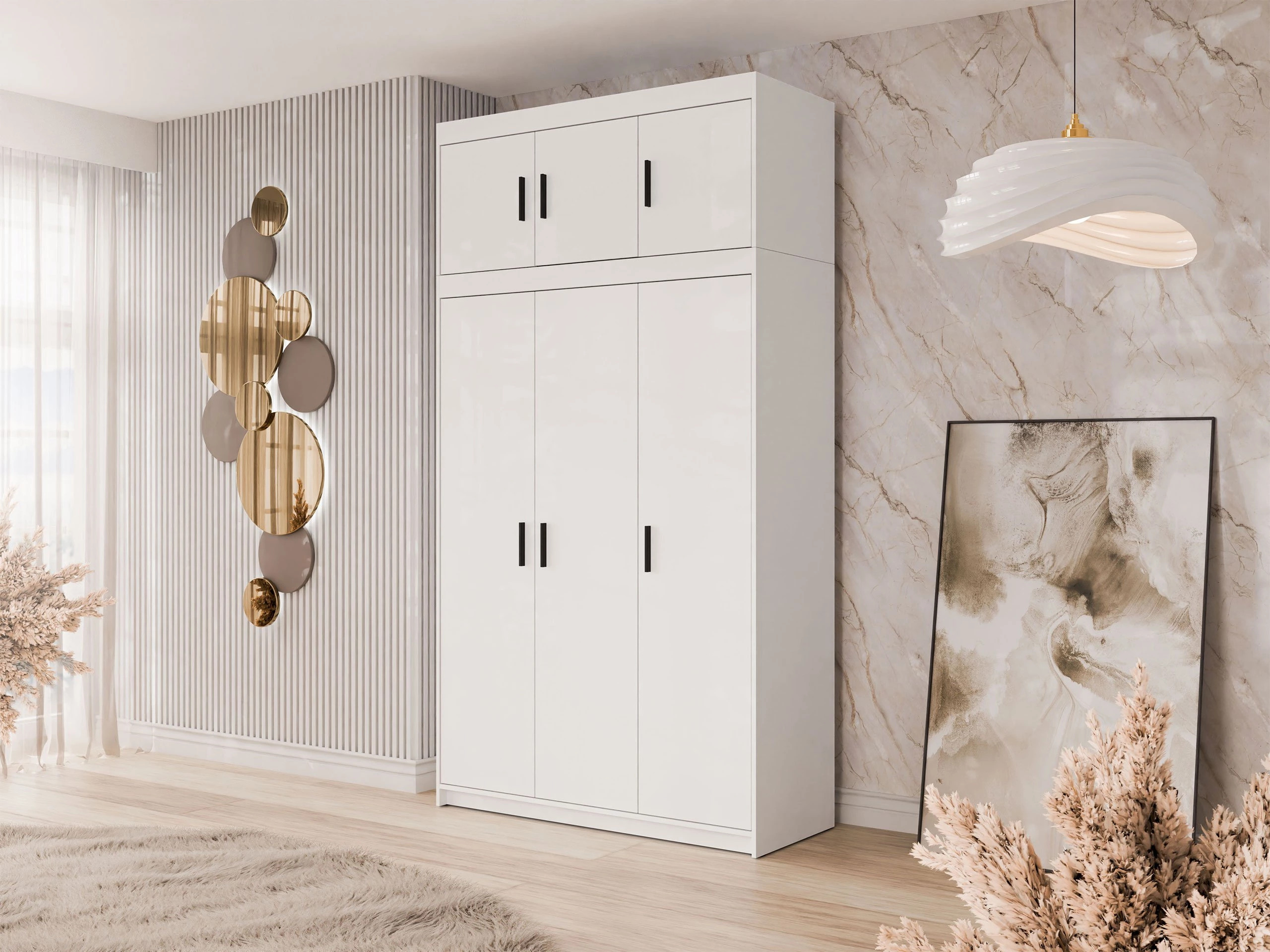 Gardróbszekrény Novduni 104 (Fehér)