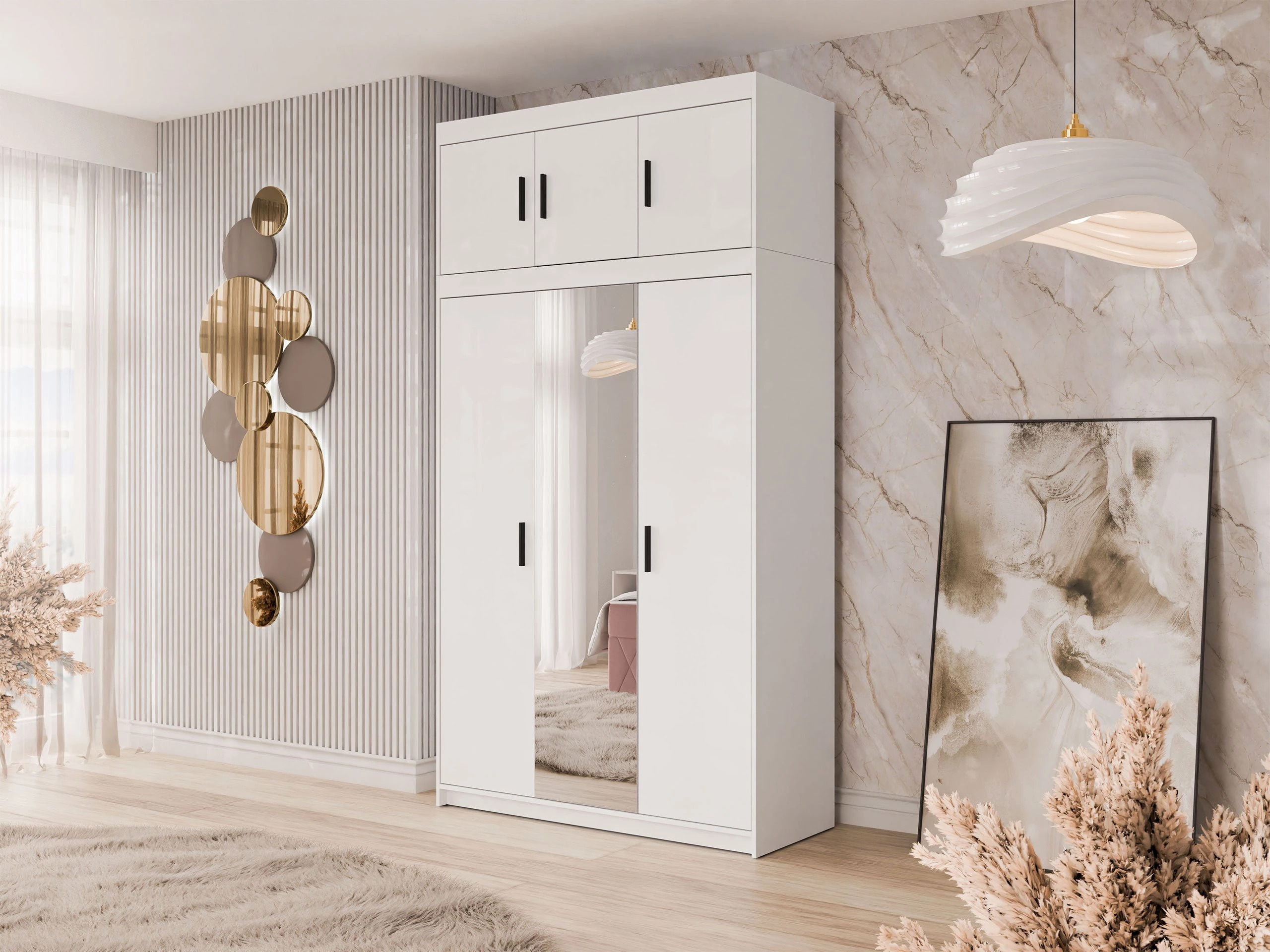 Gardróbszekrény Novduni 105 (Fehér)