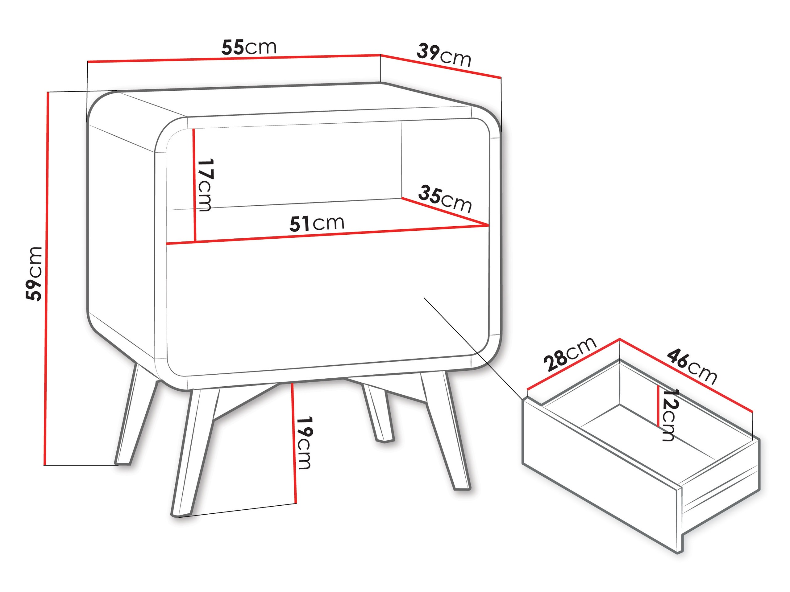 Éjjeliszekrény Focos