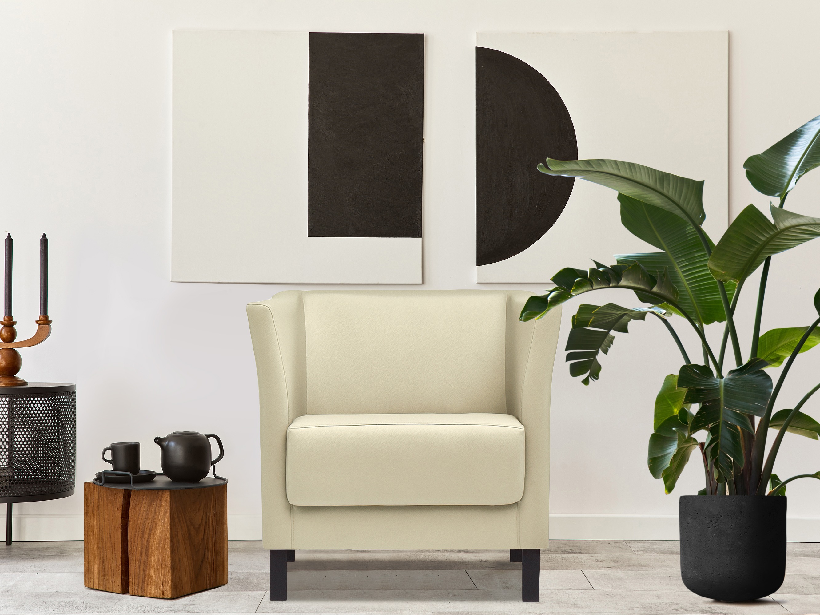 Fotel Dalrevu 100 (Krém)