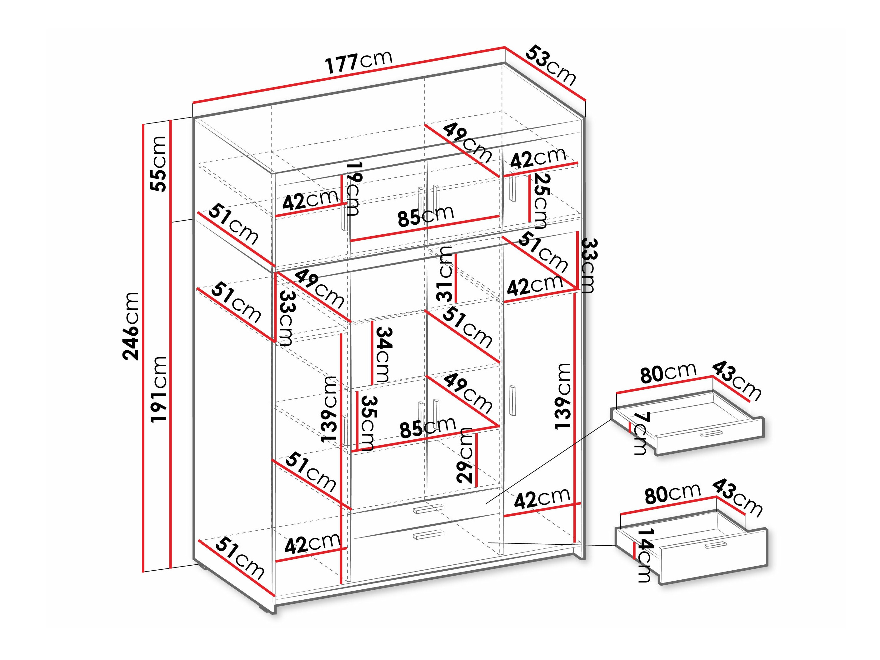 Gardróbszekrény Novduni 106 (Sonoma tölgy)