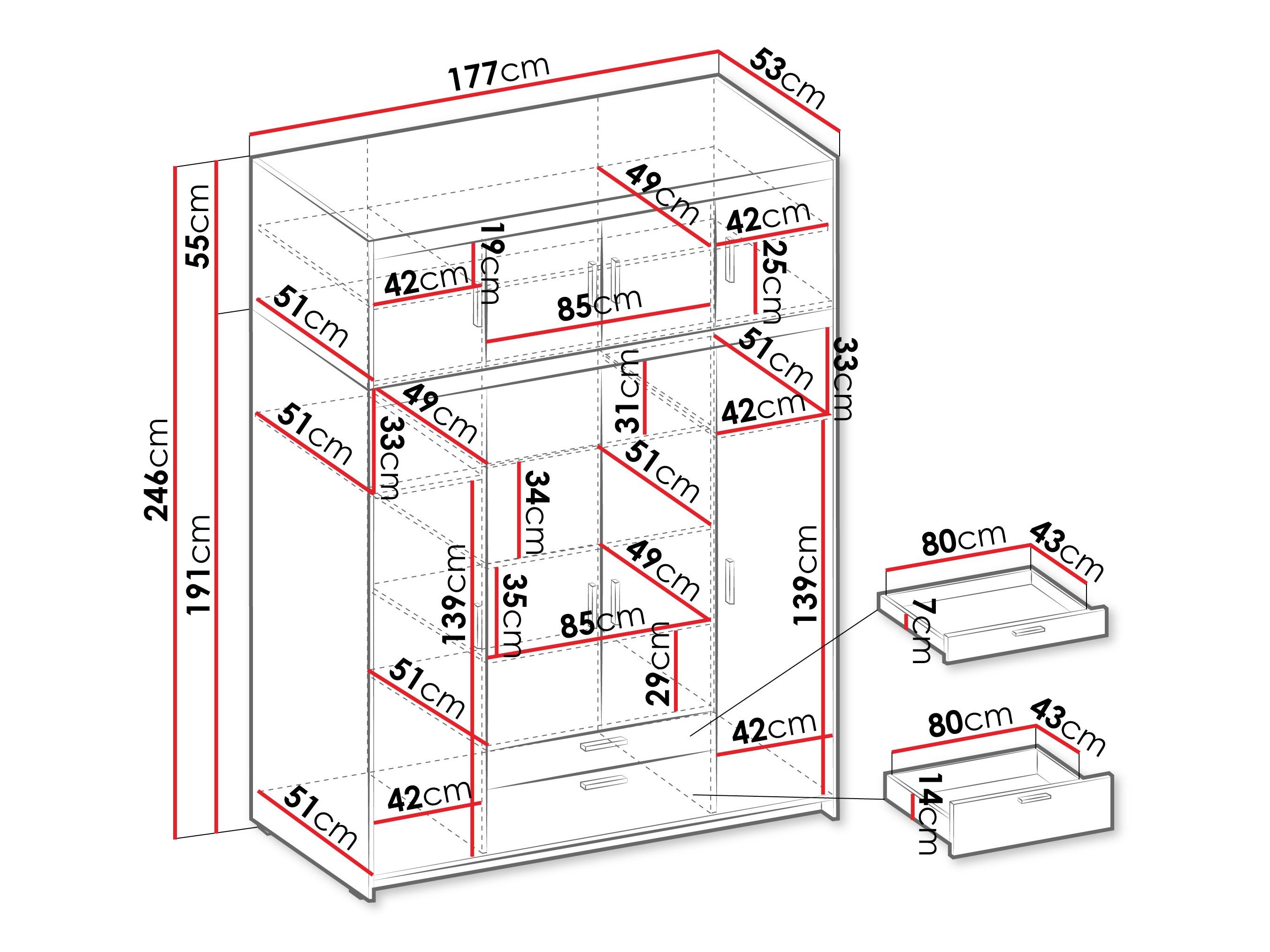 Gardróbszekrény Novduni 106 (Tölgy)