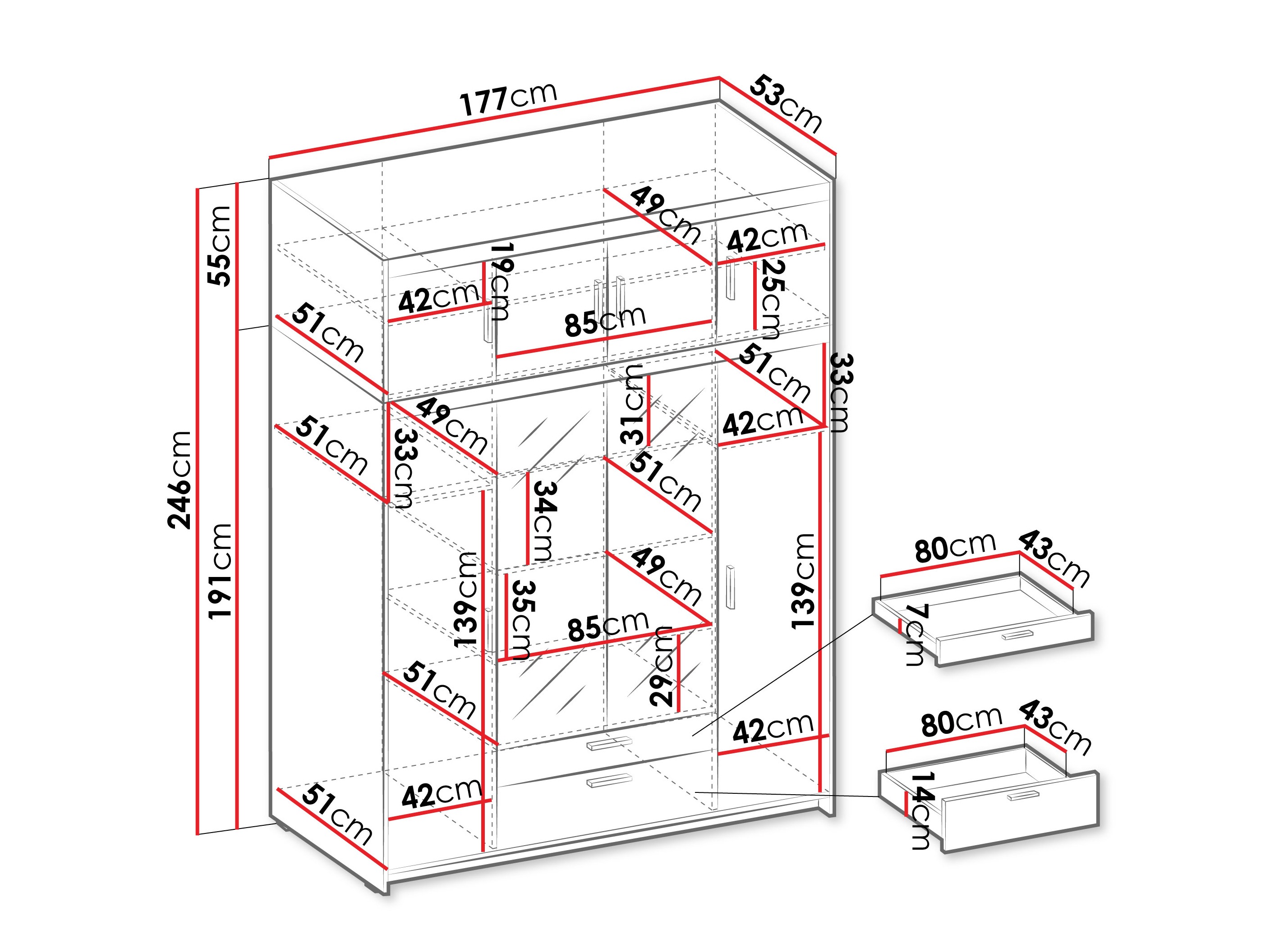 Gardróbszekrény Novduni 109 (Bézs)