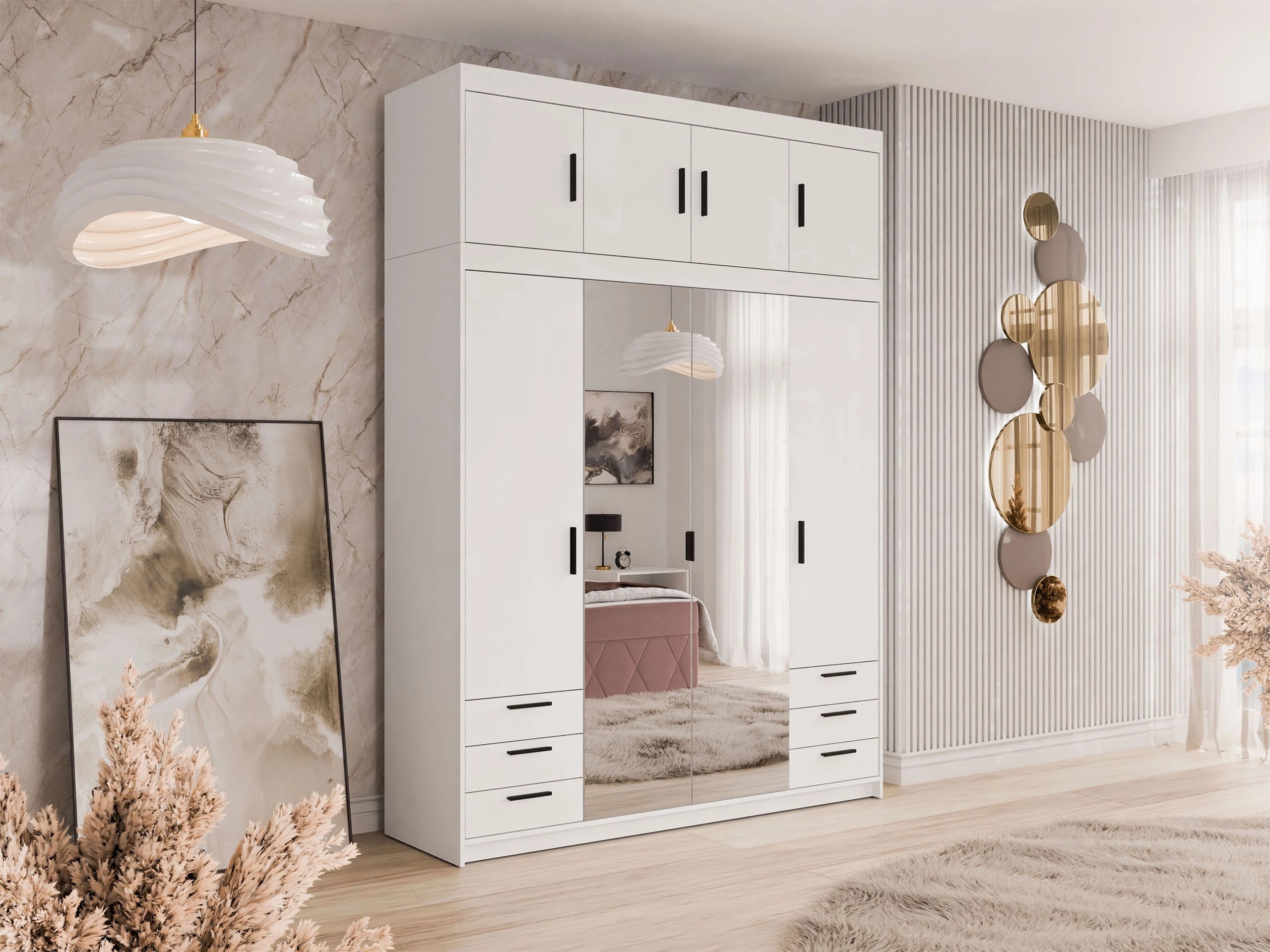 Gardróbszekrény Novduni 120 (Fehér)