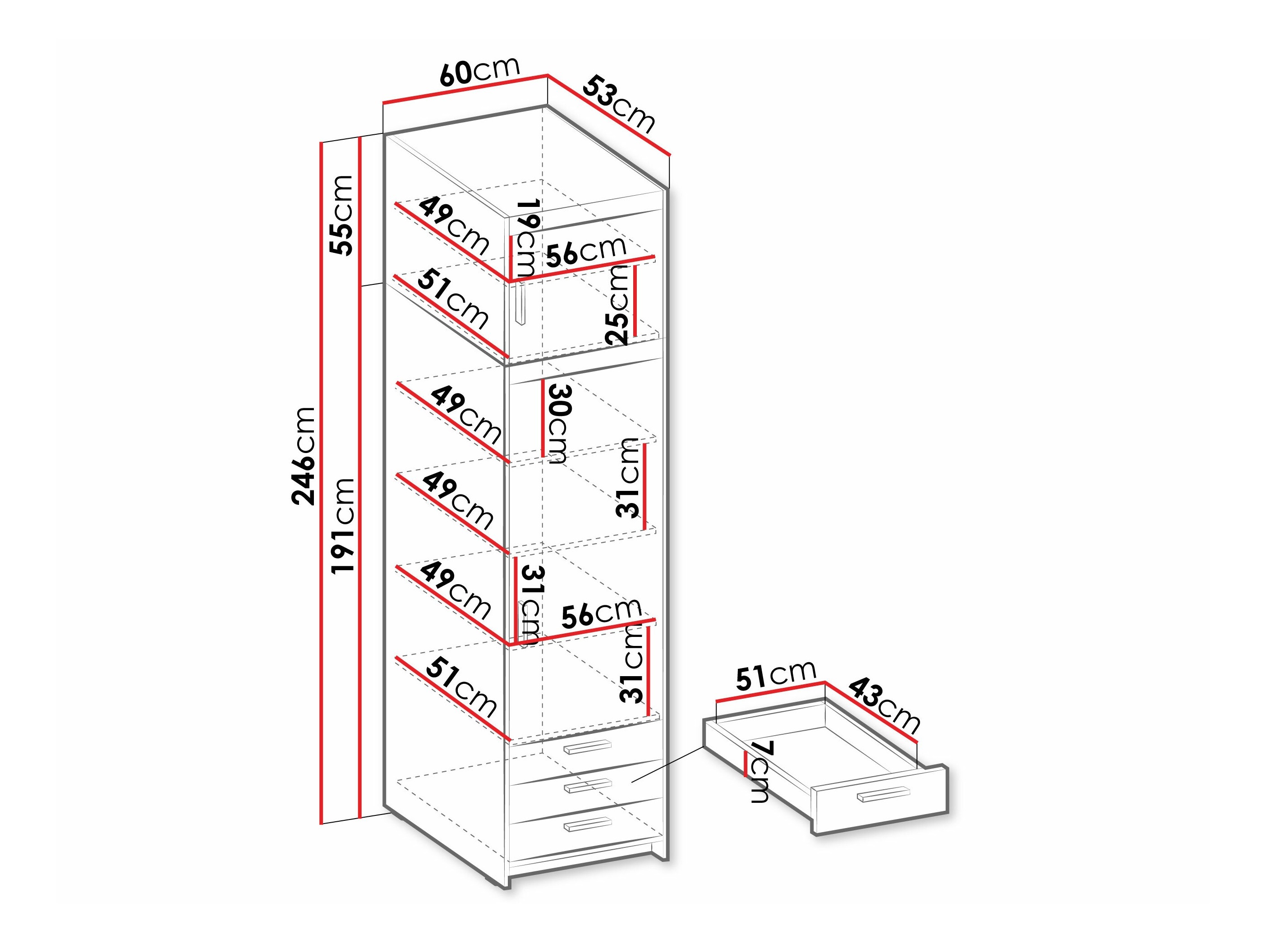 Könyvespolc Novduni 111 (Sonoma tölgy)