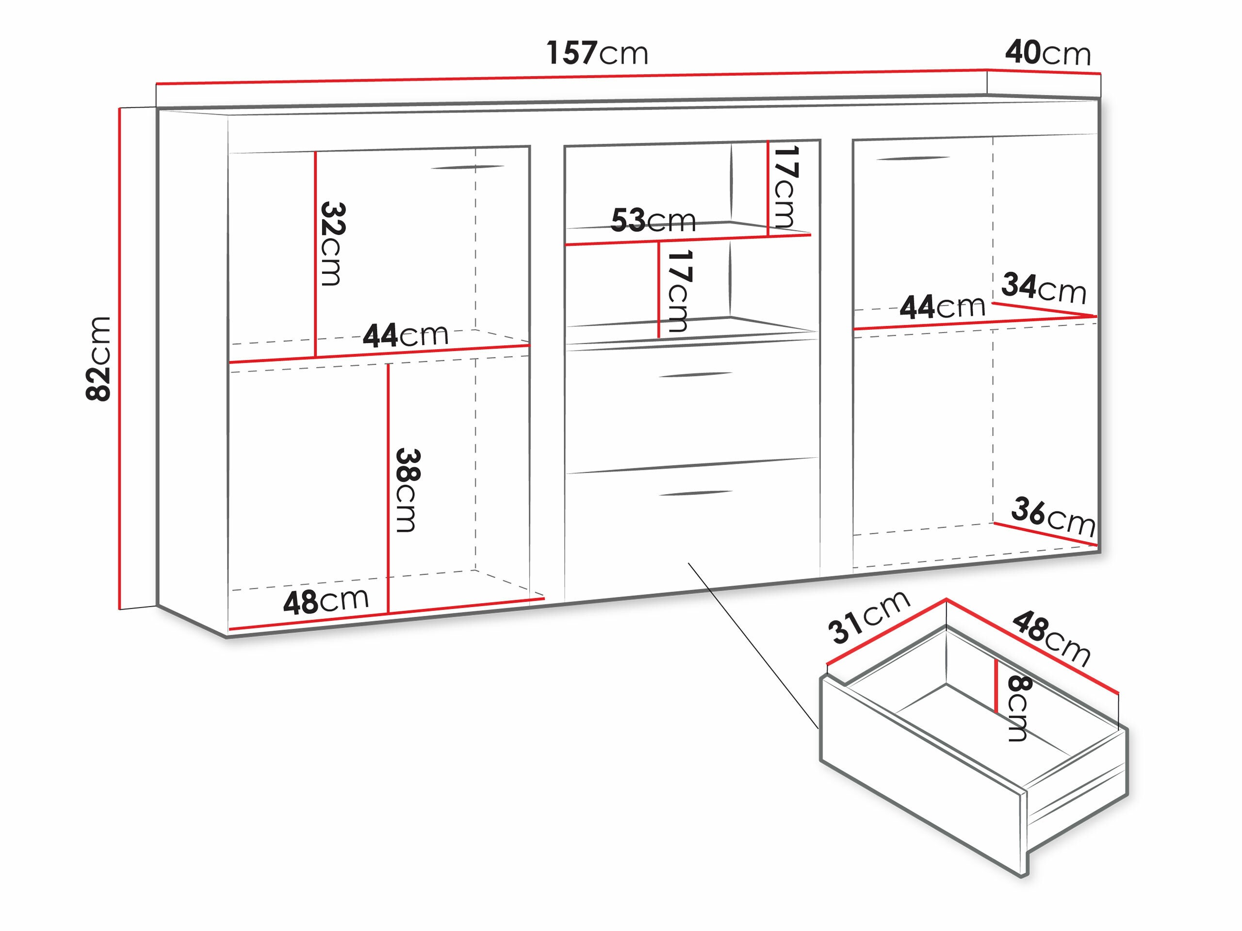 Komód Soca (Sonoma tölgy)