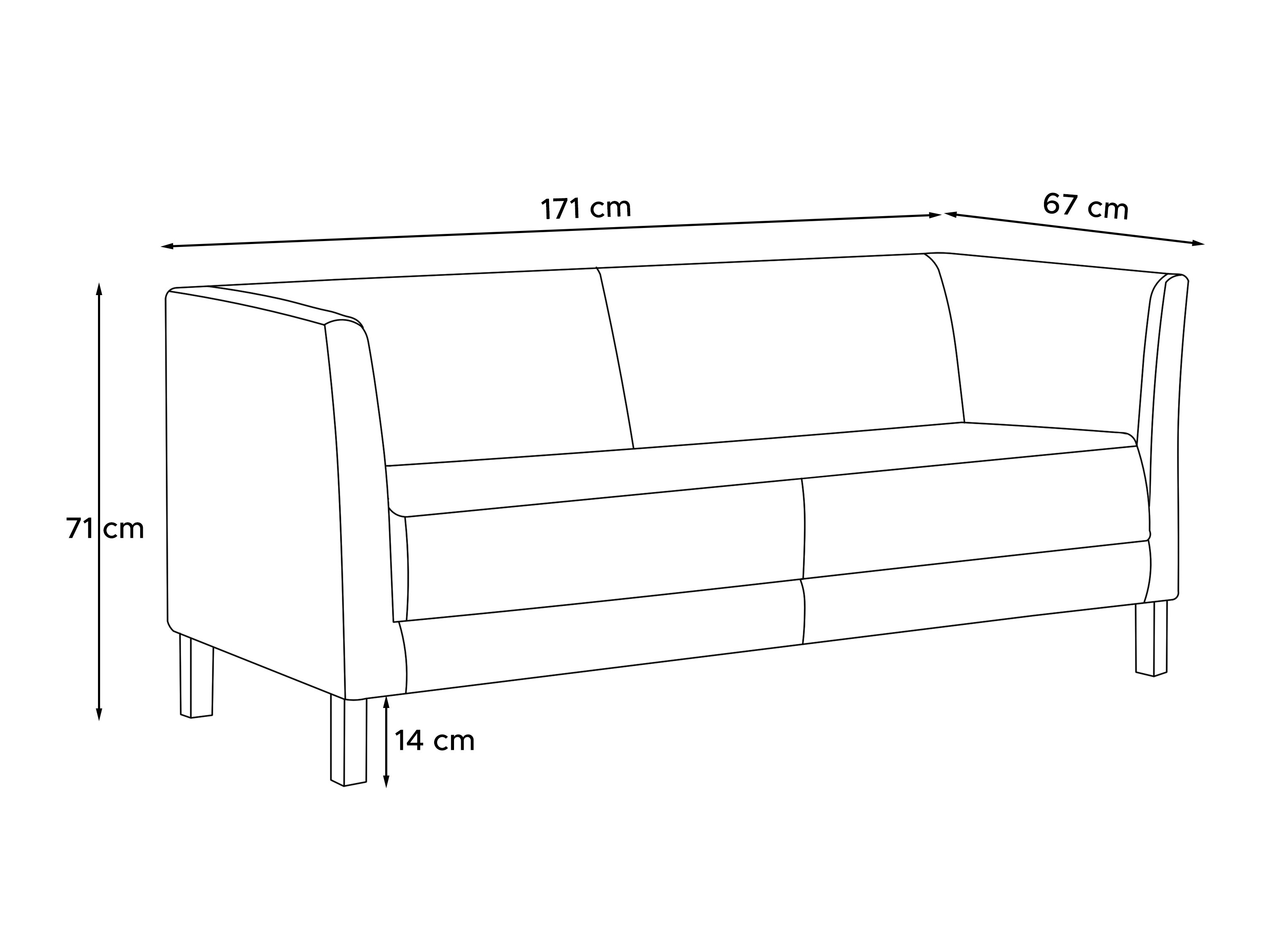 Kanapé Dalrevu 102 (Sötét barna)