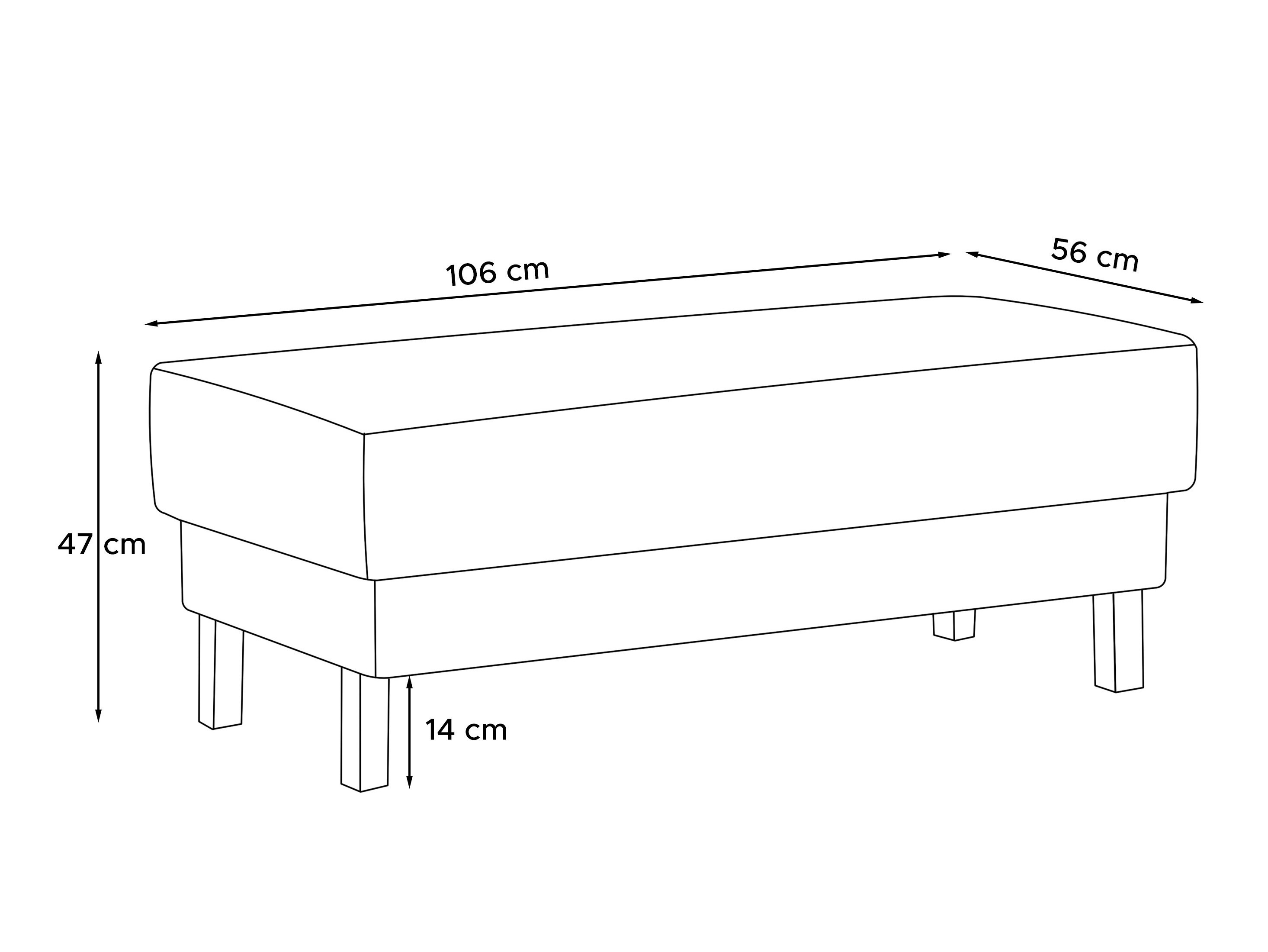 Kárpitozott pad Dalrevu 104 (Fehér)