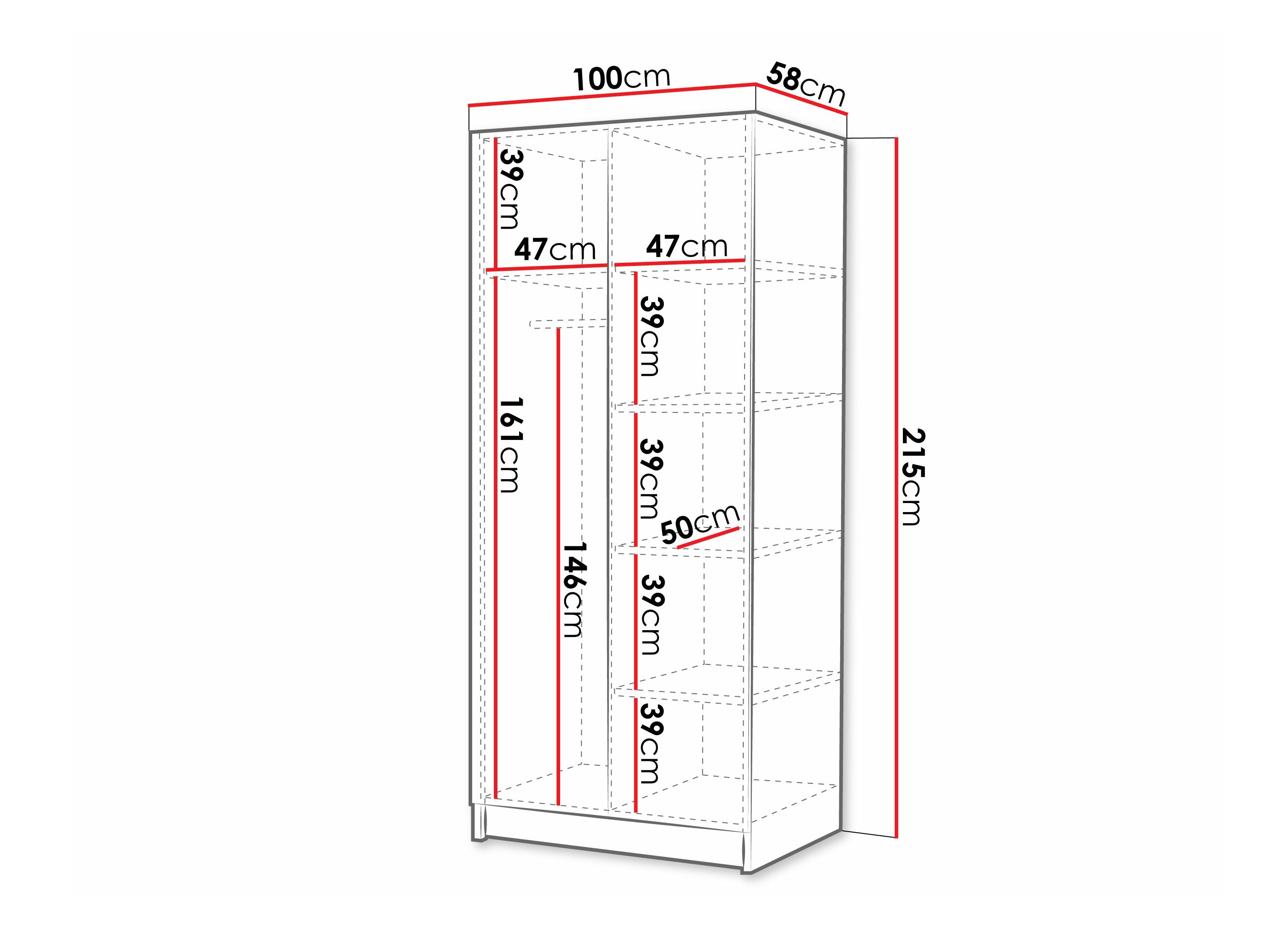 Gardróbszekrény Closico 195 (Kasmír + Aranysárga)