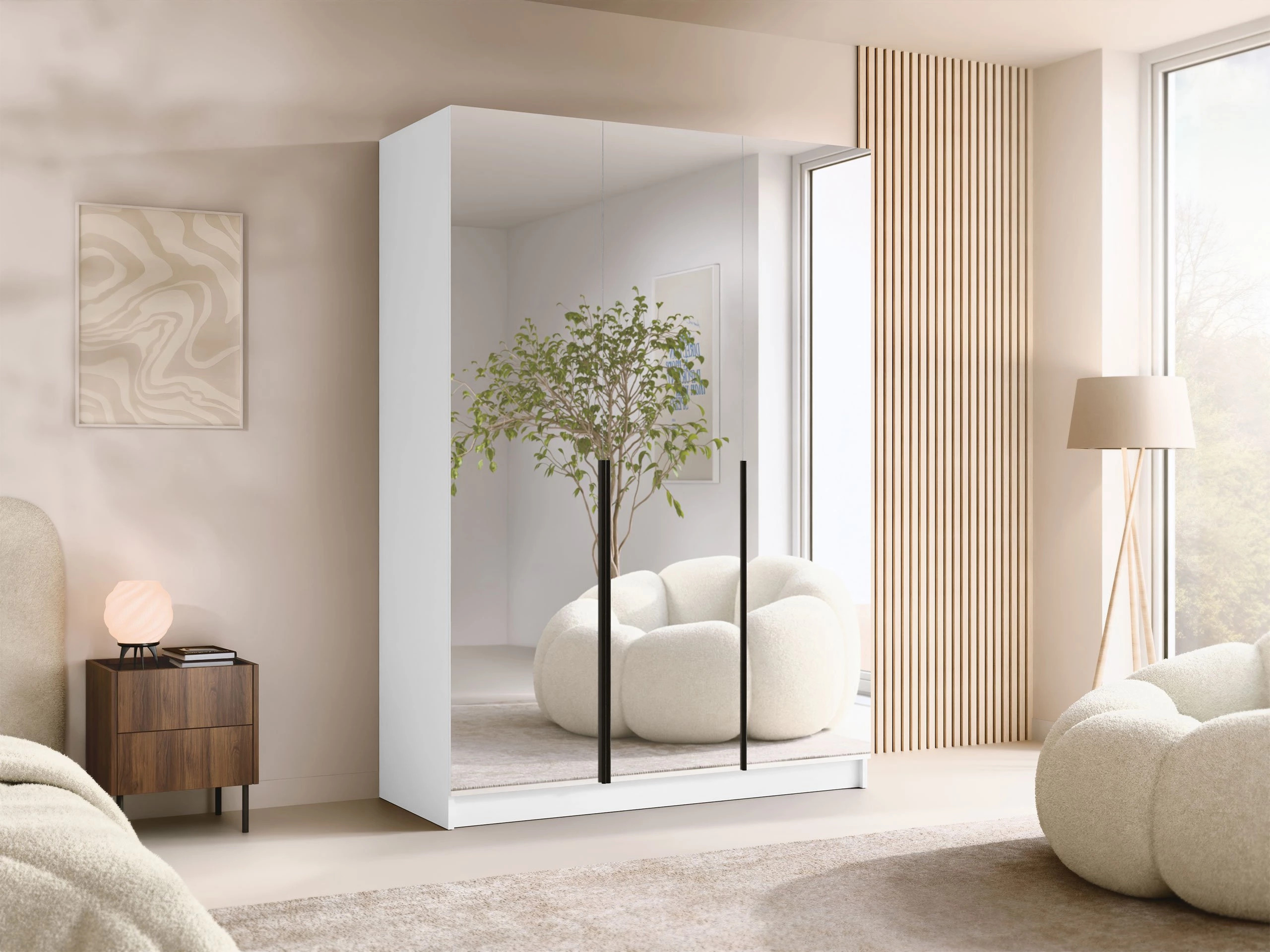 Gardróbszekrény Closico 196 (Fehér + Fekete)