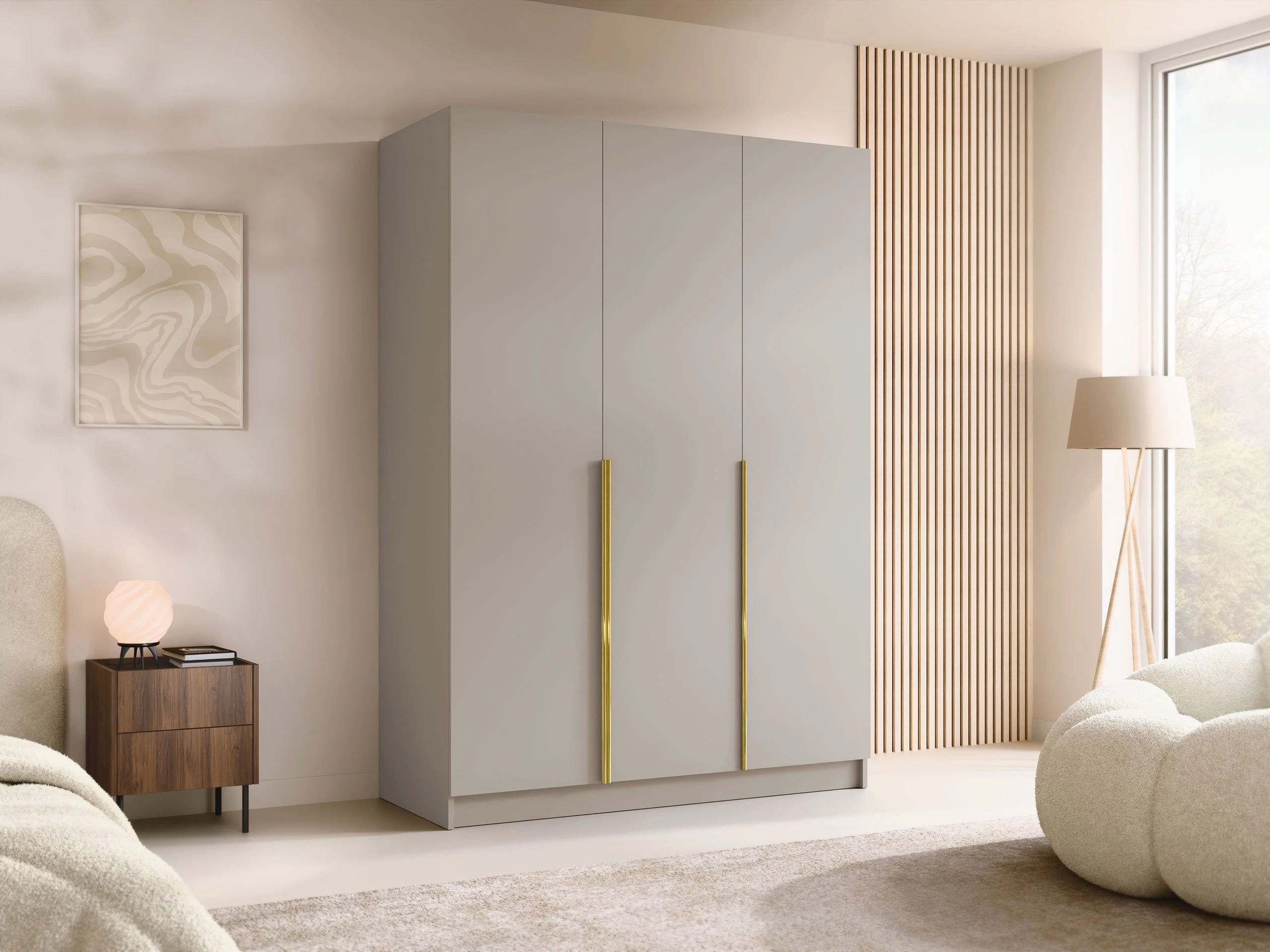 Gardróbszekrény Closico Decoron I (Kasmír + Aranysárga)