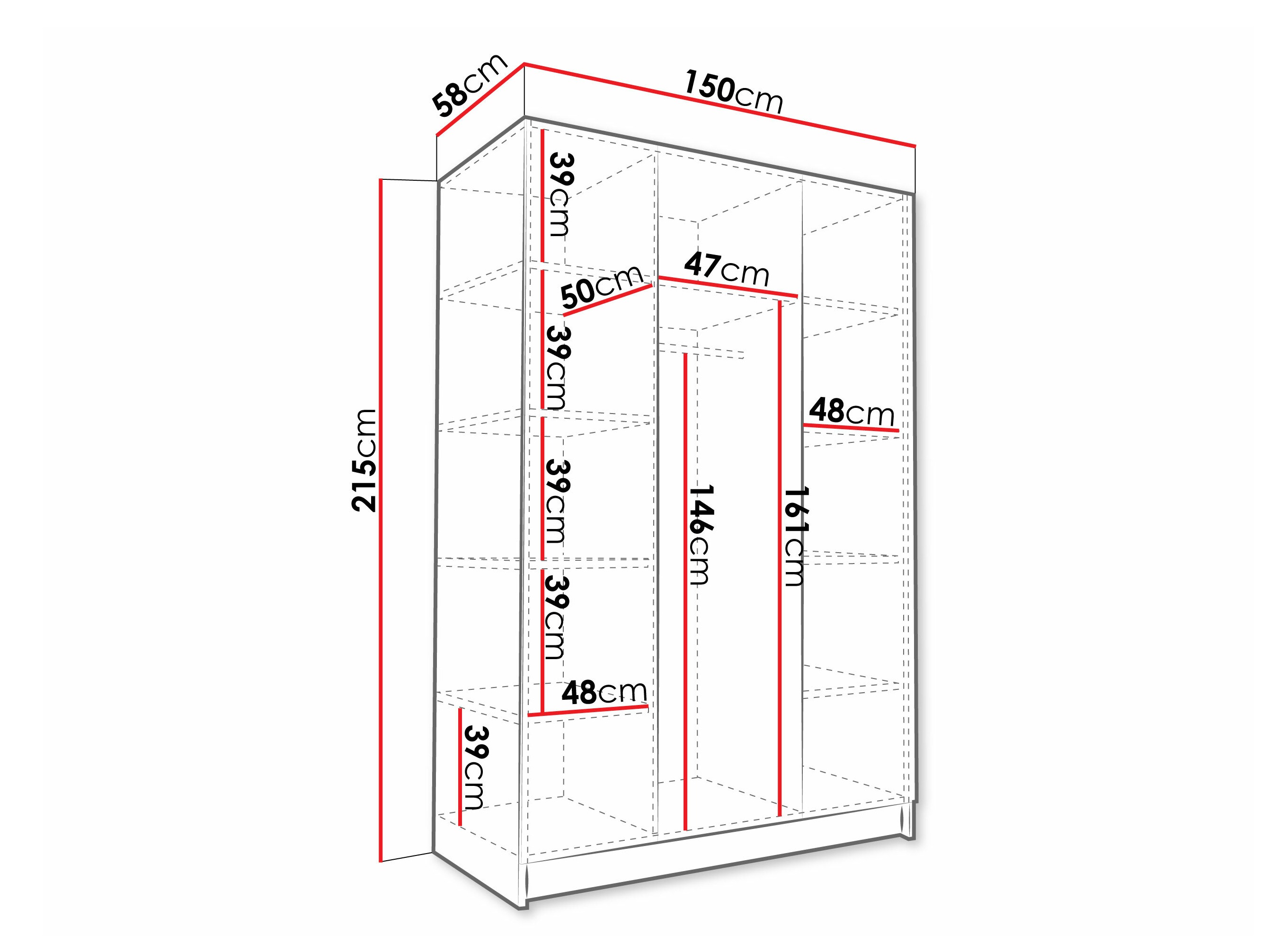 Gardróbszekrény Closico Decoron II (Kasmír + Aranysárga)