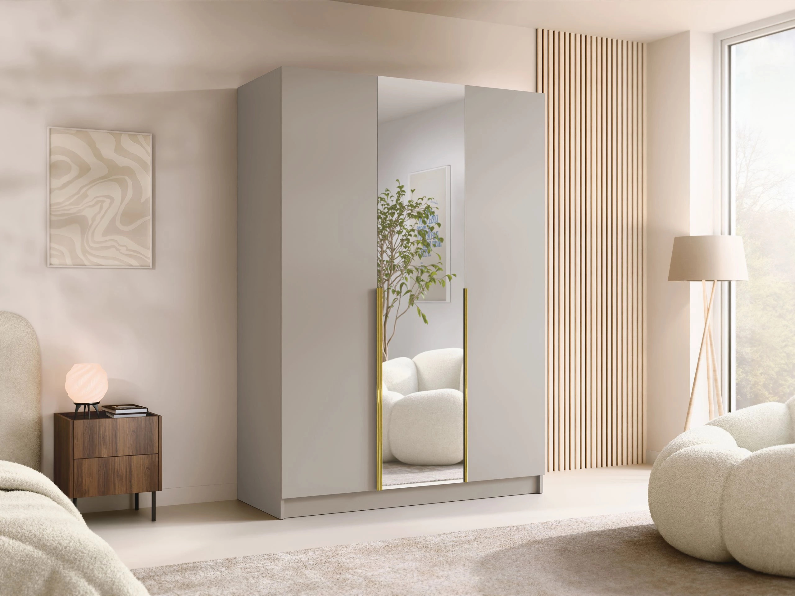 Gardróbszekrény Closico Decoron II (Kasmír + Aranysárga)