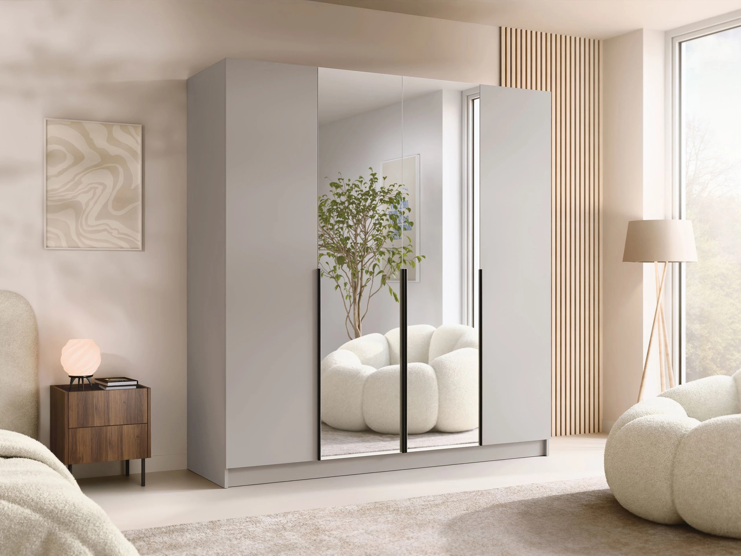 Gardróbszekrény Closico Navor II (Kasmír + Fekete)