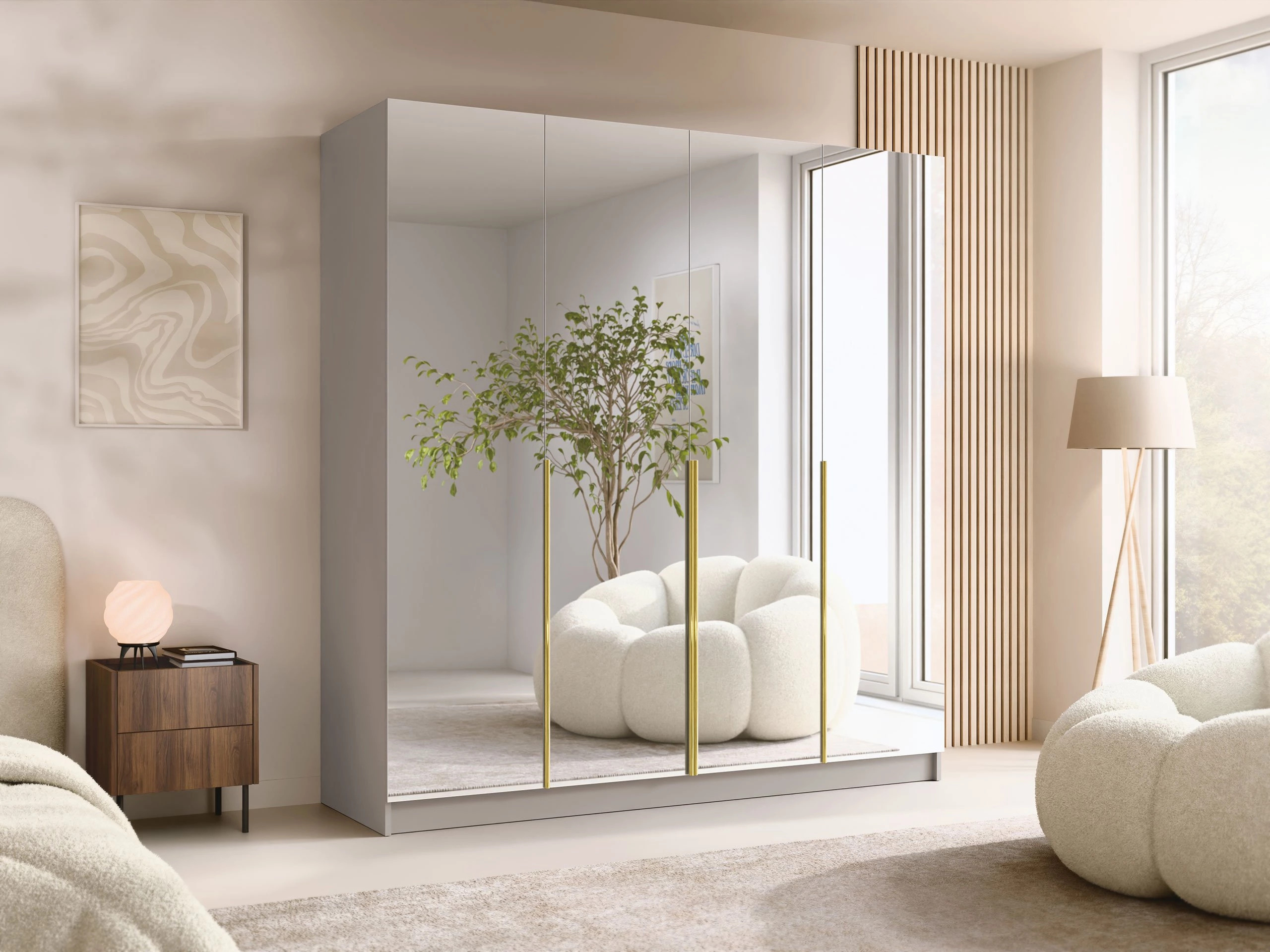 Gardróbszekrény Closico Navor III (Kasmír + Aranysárga)